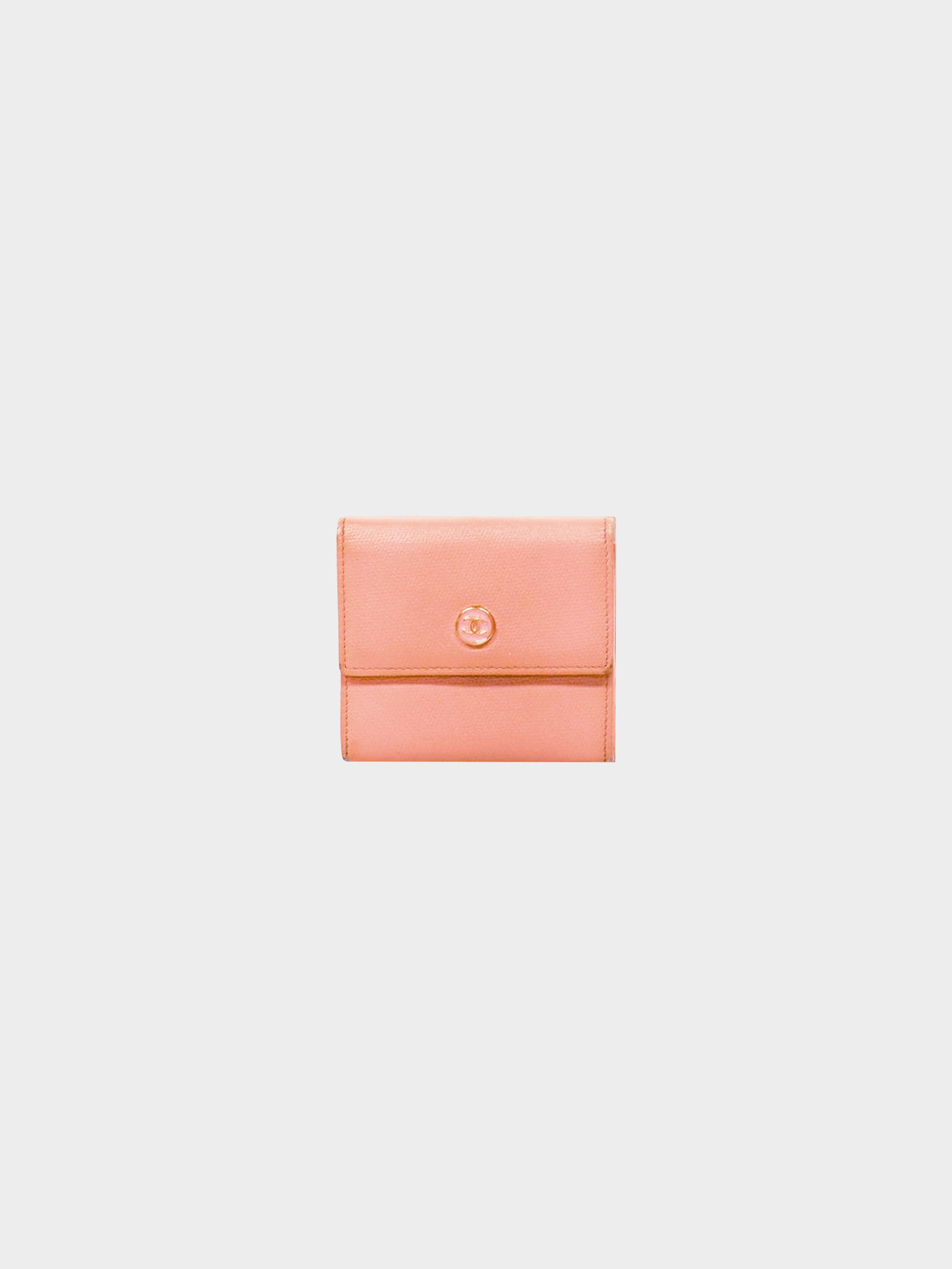 Chanel 2004 Coral Pink Caviar Wallet · INTO
