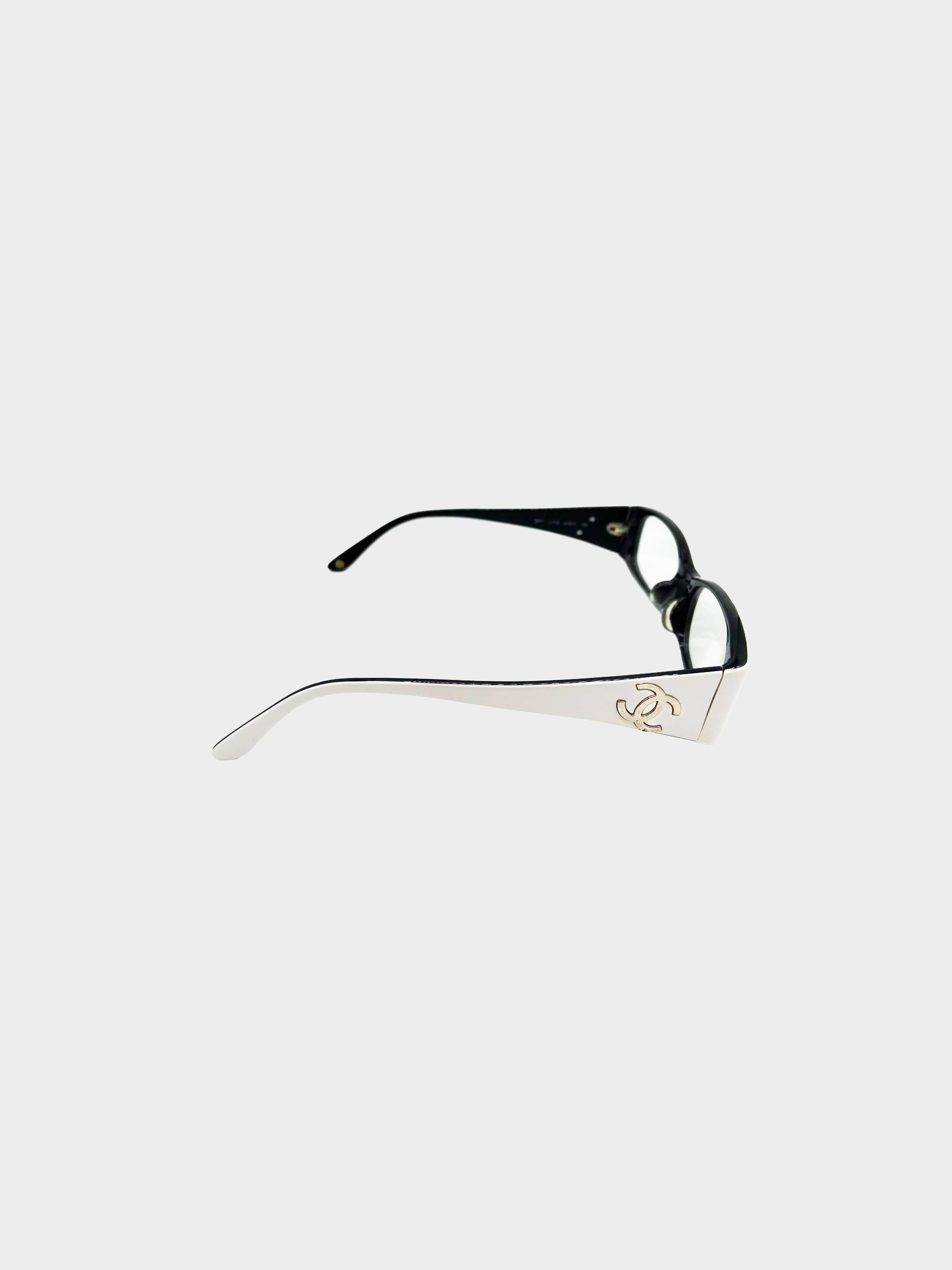 Chanel 2000s Bi-Color CC Logo Glasses · INTO