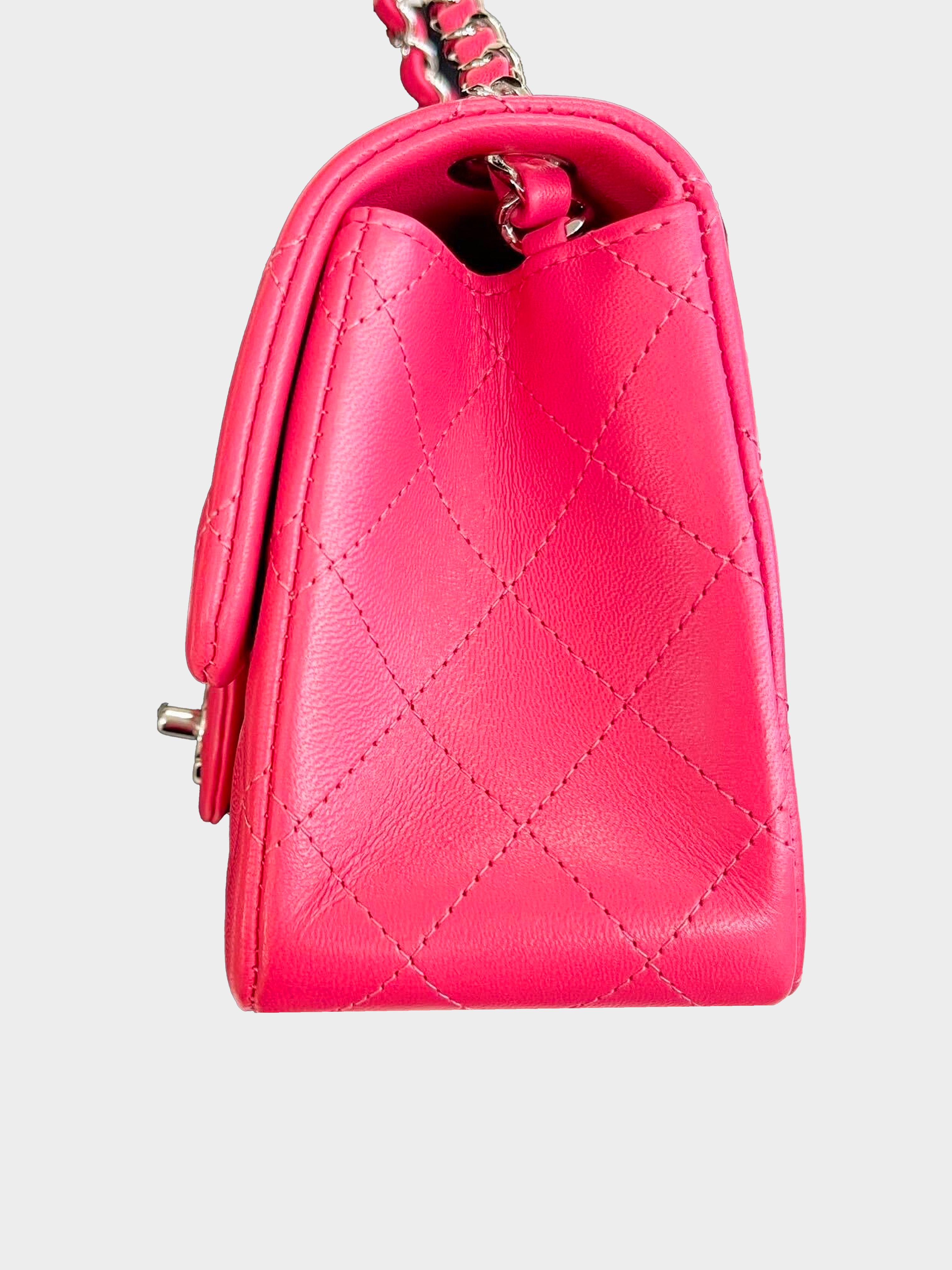 CHANEL, Bags, Rare Hot Pink Chanel Classic Flap Mini Bag