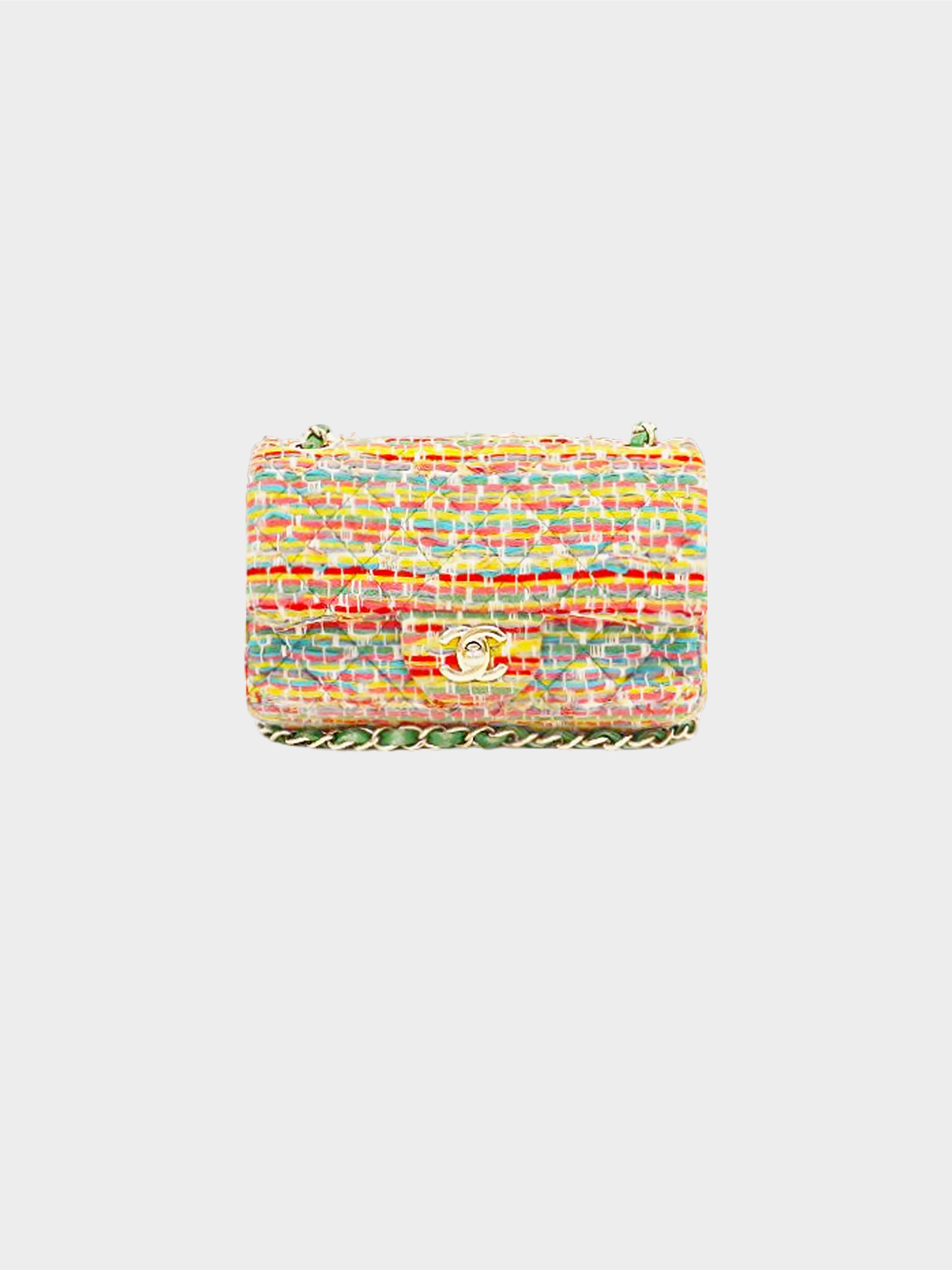 Chanel 2016 Small Rainbow Cotton Flap Bag