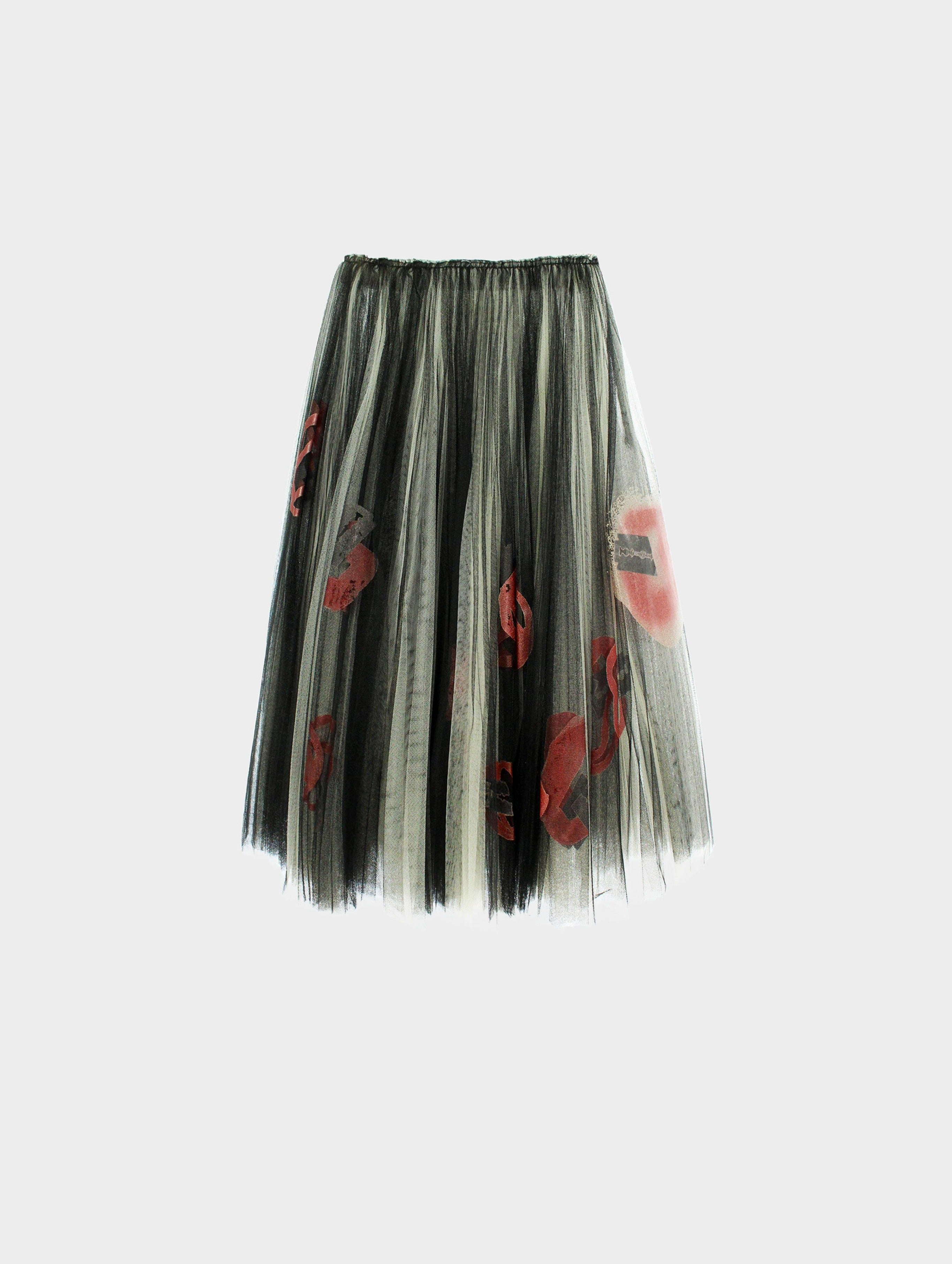 Comme des Garçons A/W 2000 Printed Tulle Skirt