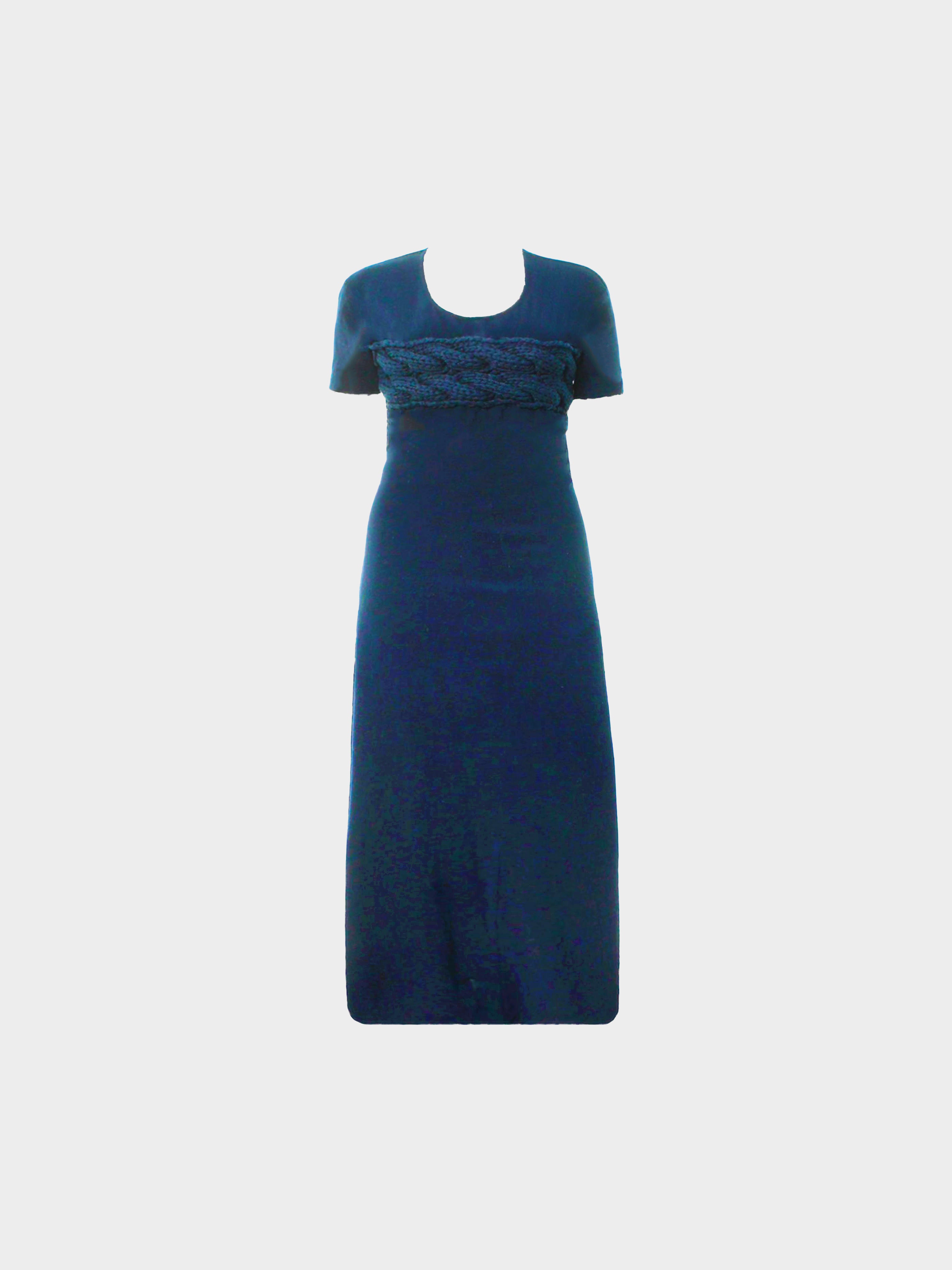 Comme des Garçons SS 1997 Navy Blue Long Dress