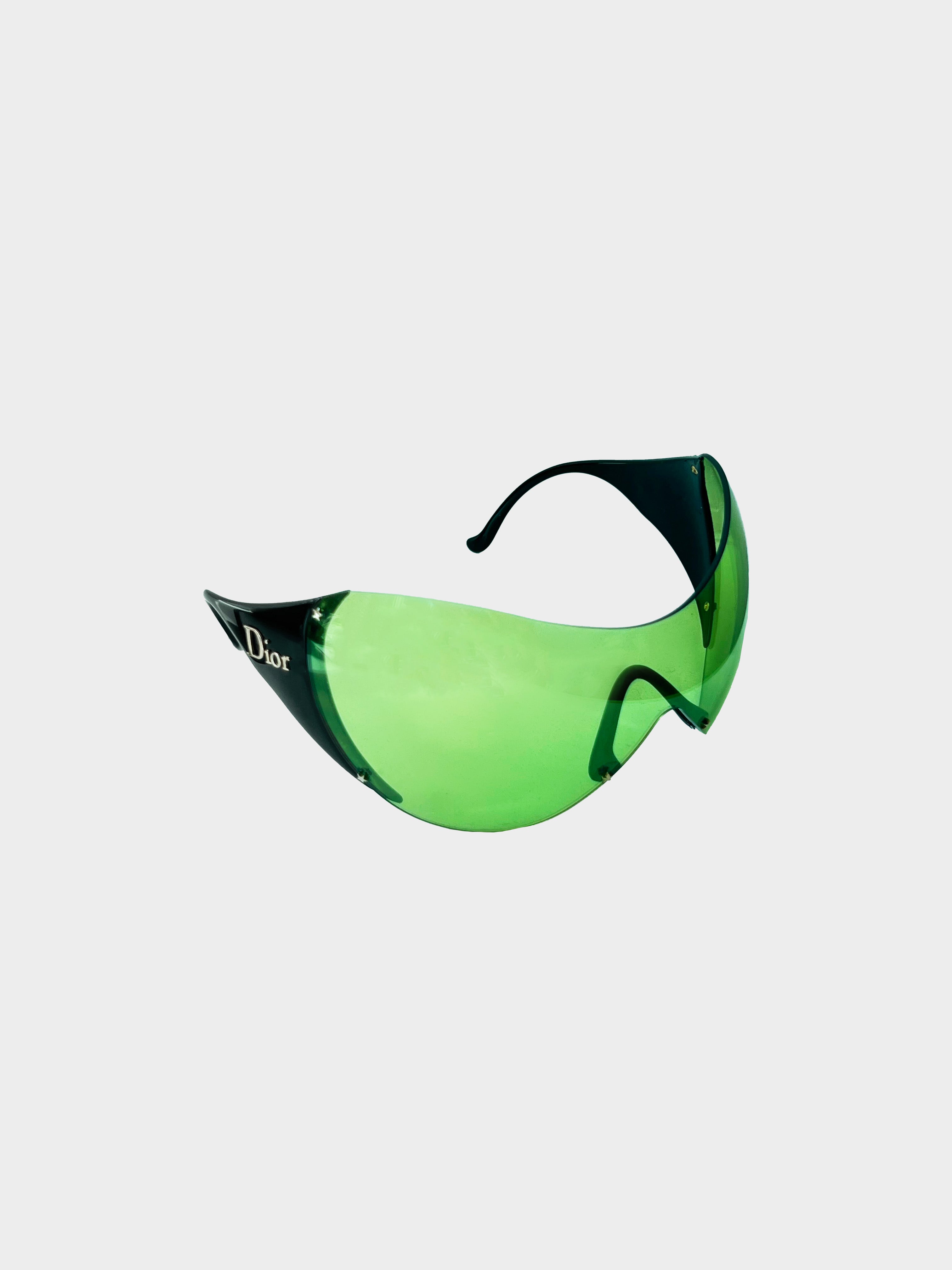 Christian Dior 2000s Green Ski Sunglasses