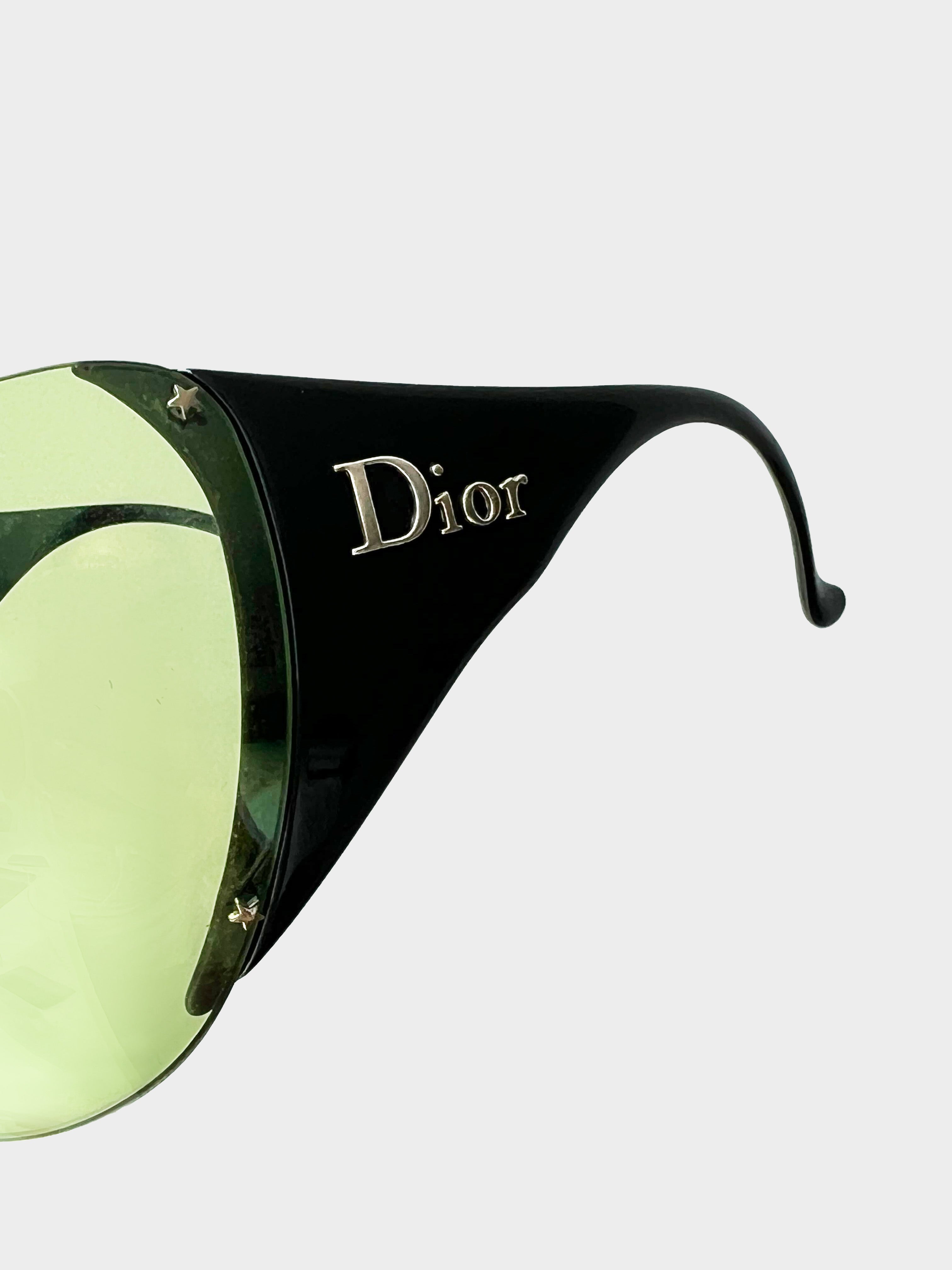 Christian Dior 2000s Green Ski Sunglasses