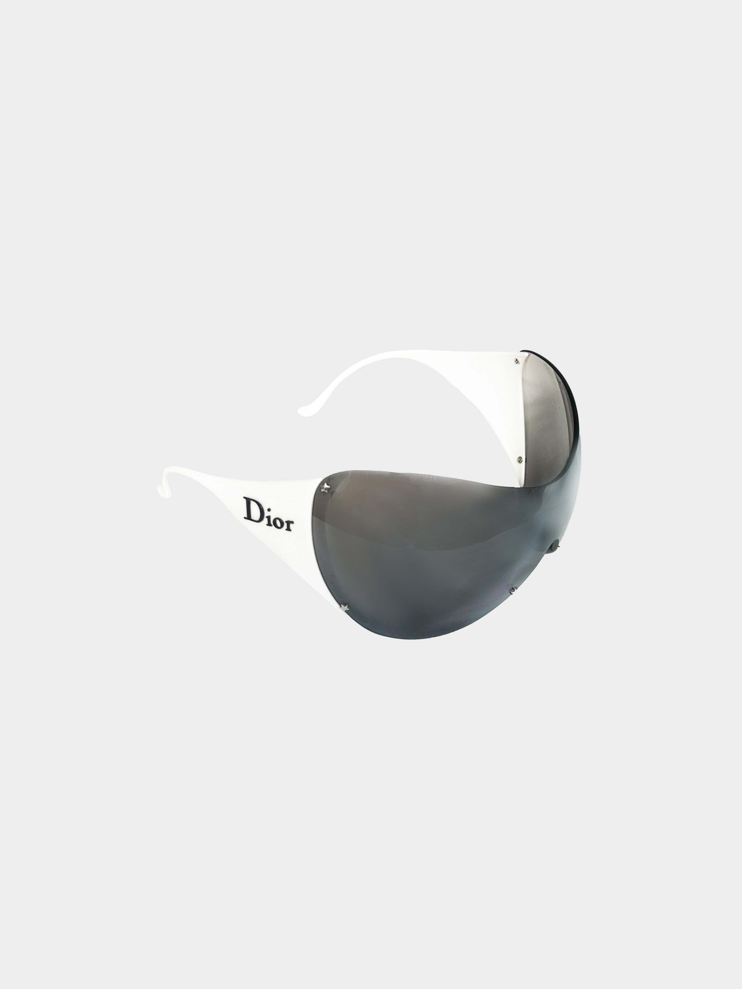 Christian Dior 2000s Grey and White Ski Sunglasses