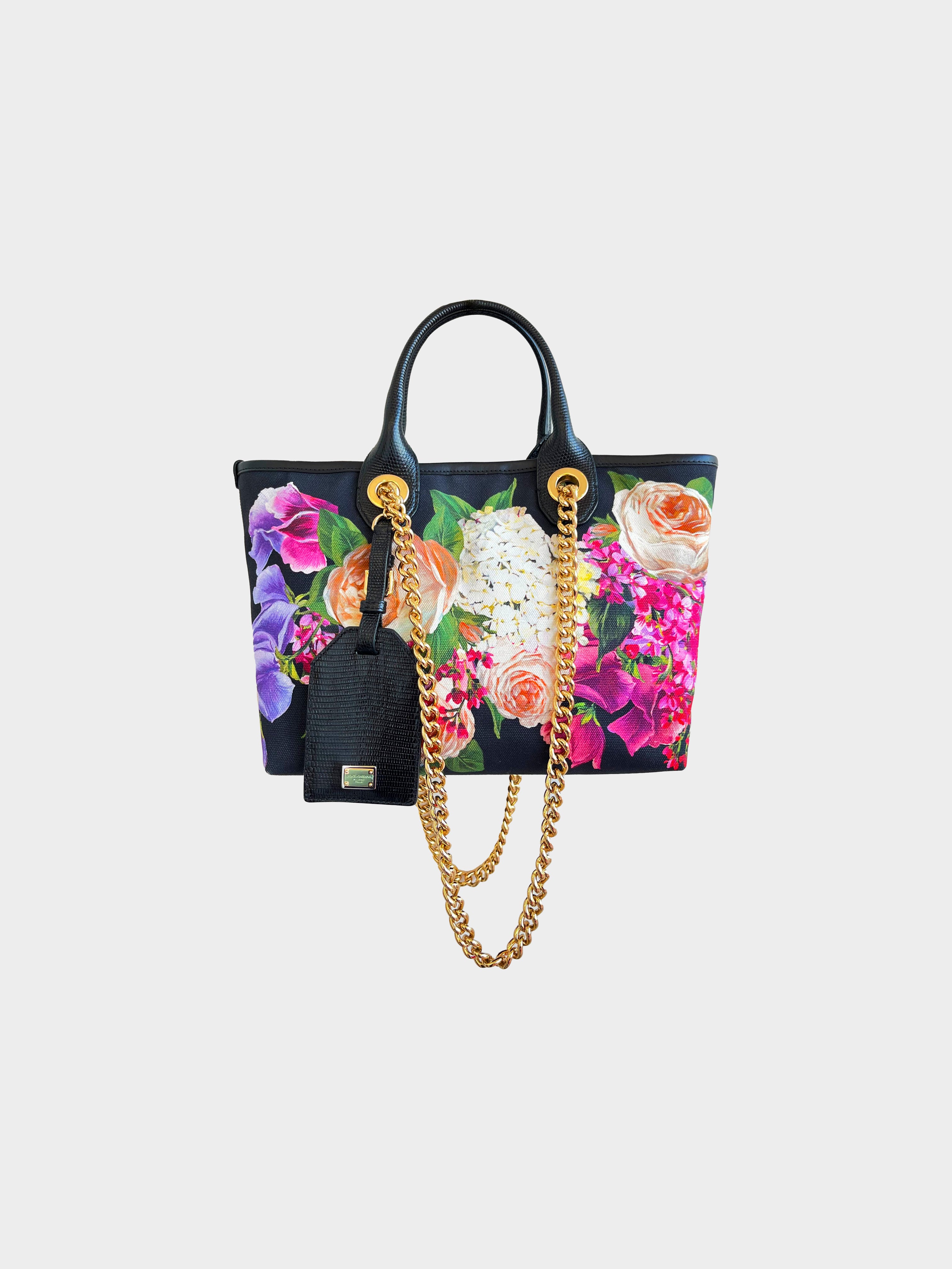 Dolce and Gabbana 2019 Floral Capri Tote Bag