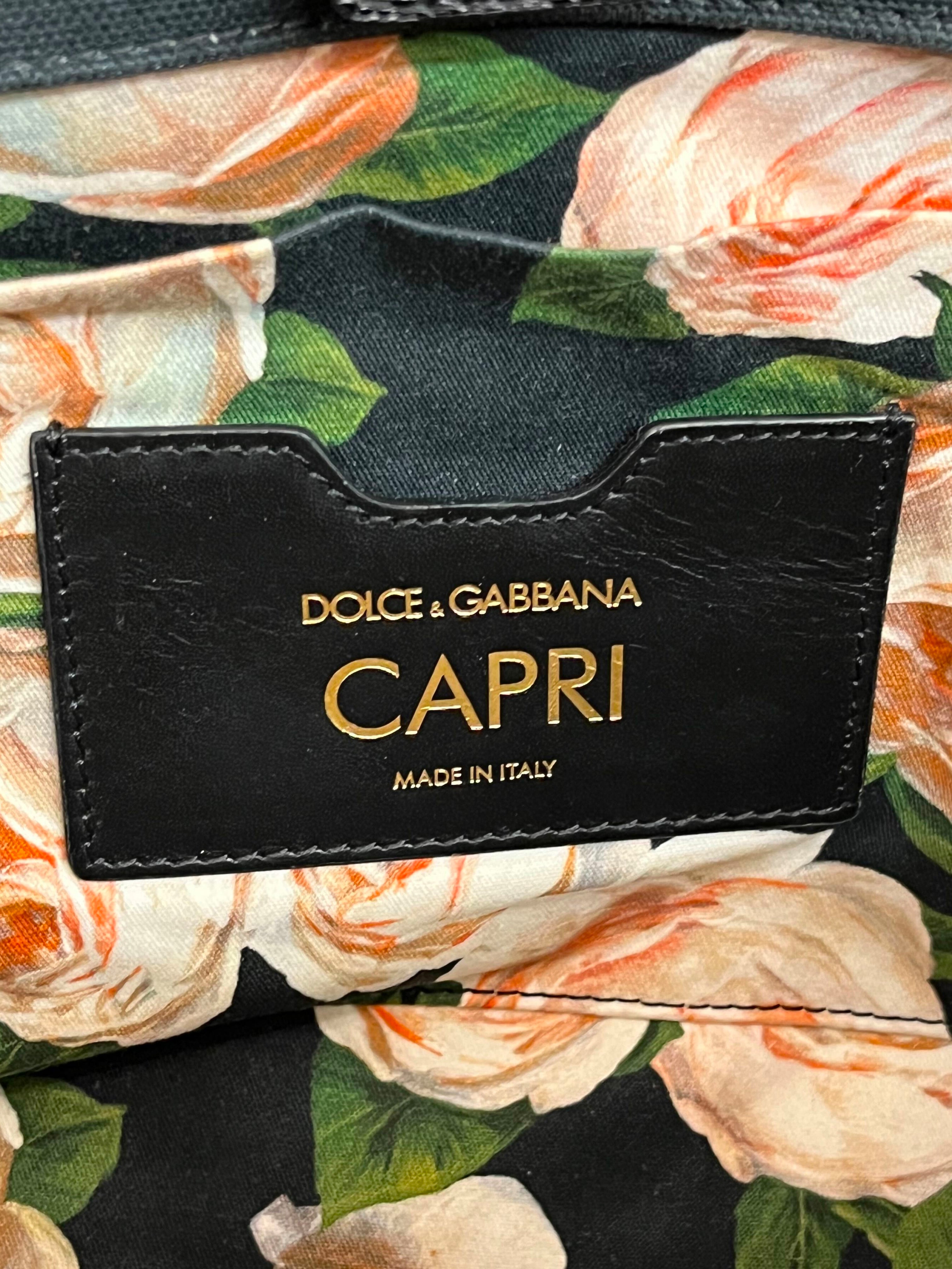 Dolce and Gabbana 2019 Floral Capri Tote Bag