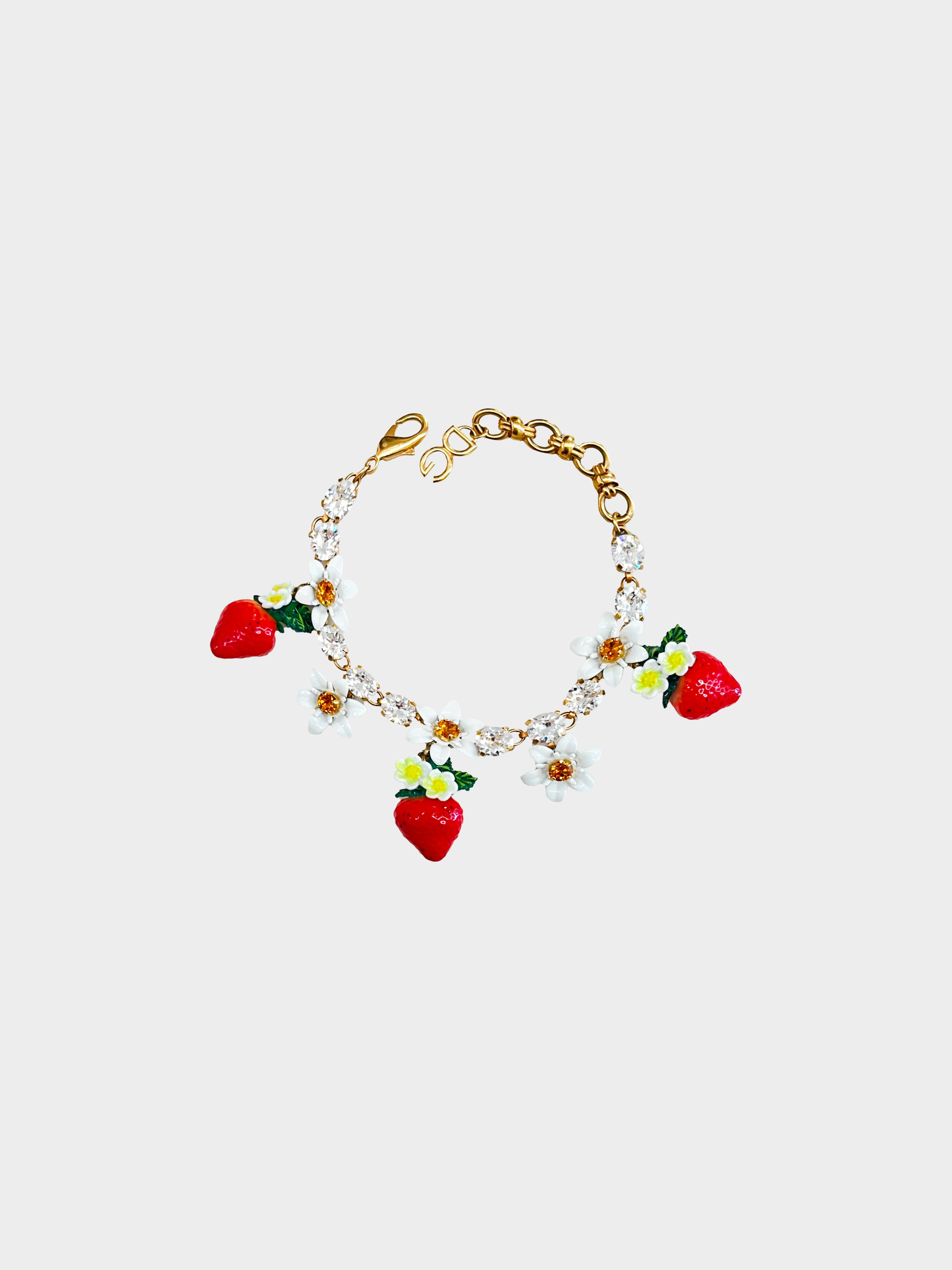 Dolce and Gabbana 2018 Floral Strawberry Bracelet
