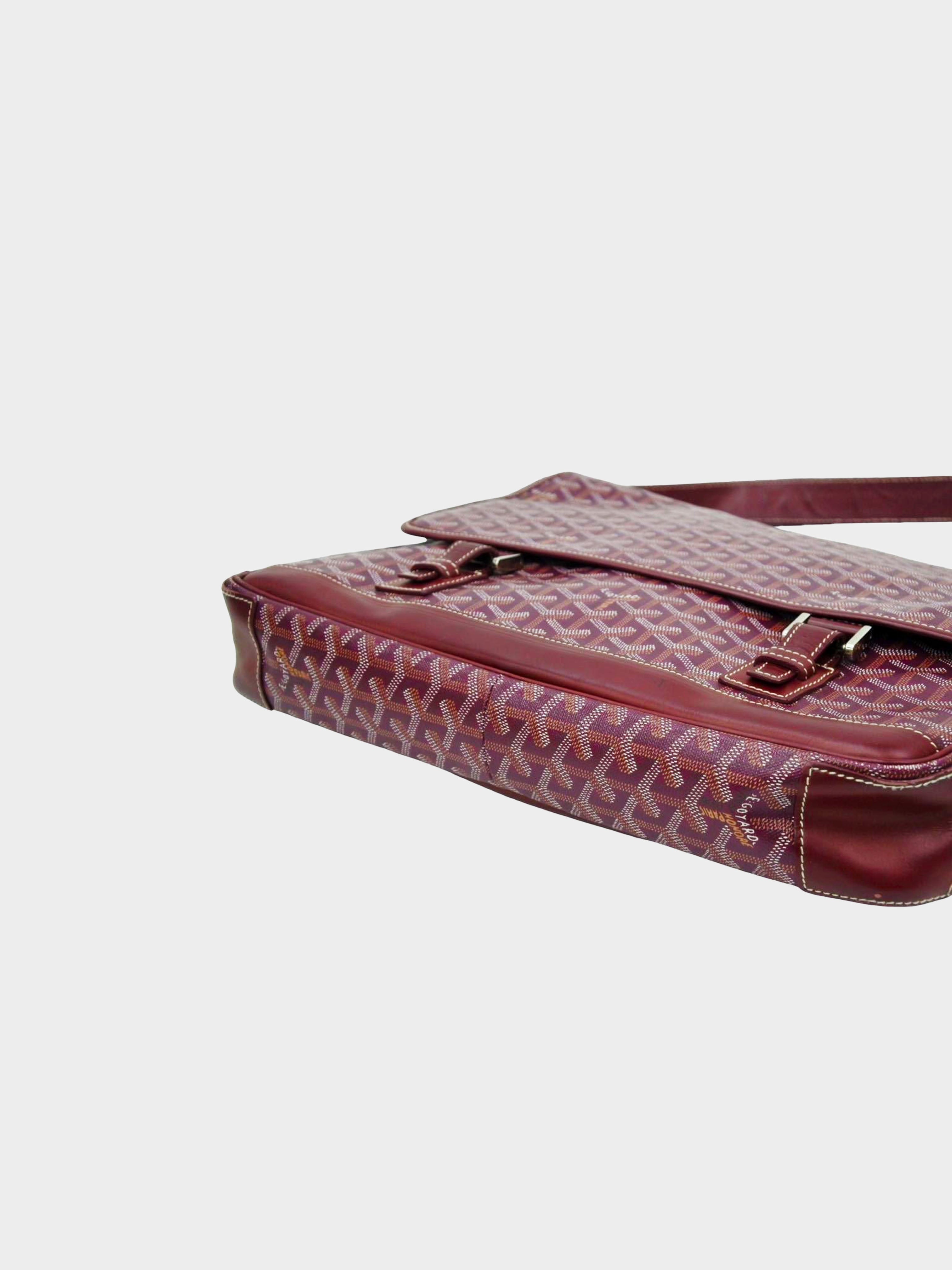 Goyard 2010 Bordeaux Red Grand Blue GM Shoulder Bag