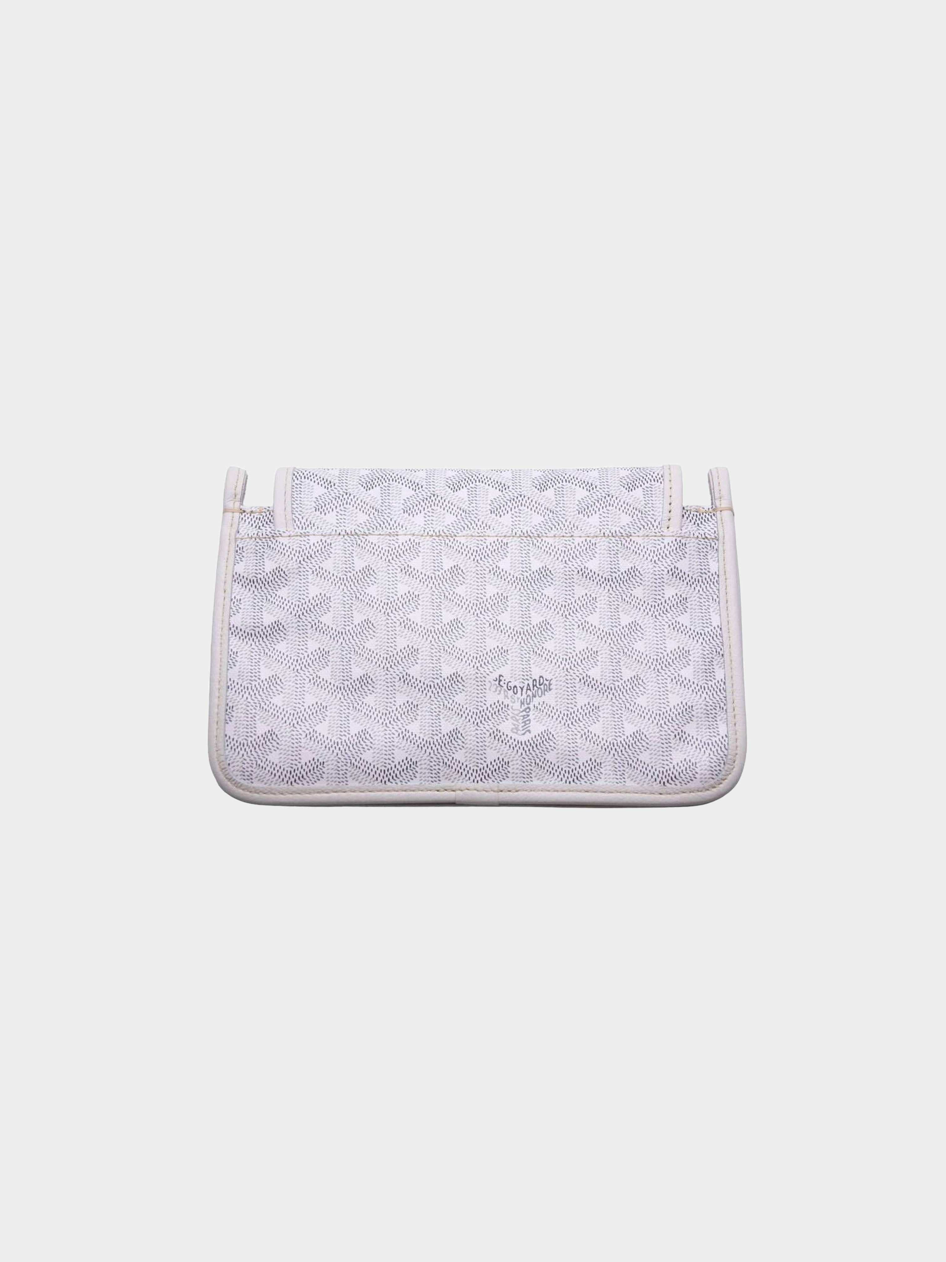 Goyard 2018 White Strapless Plumet Clutch