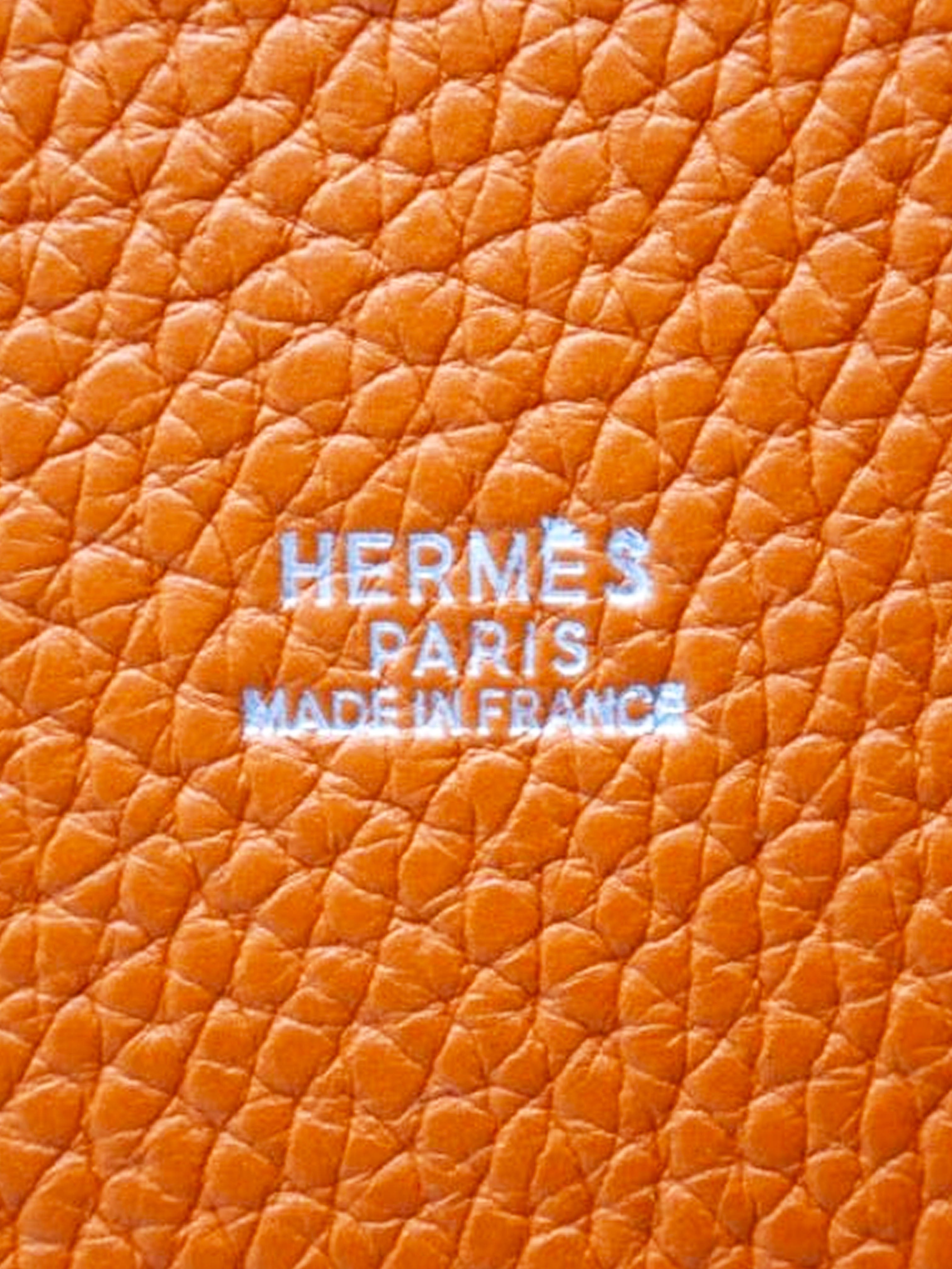 Hermes 2005 Orange Clemence Mangeoire Handbag