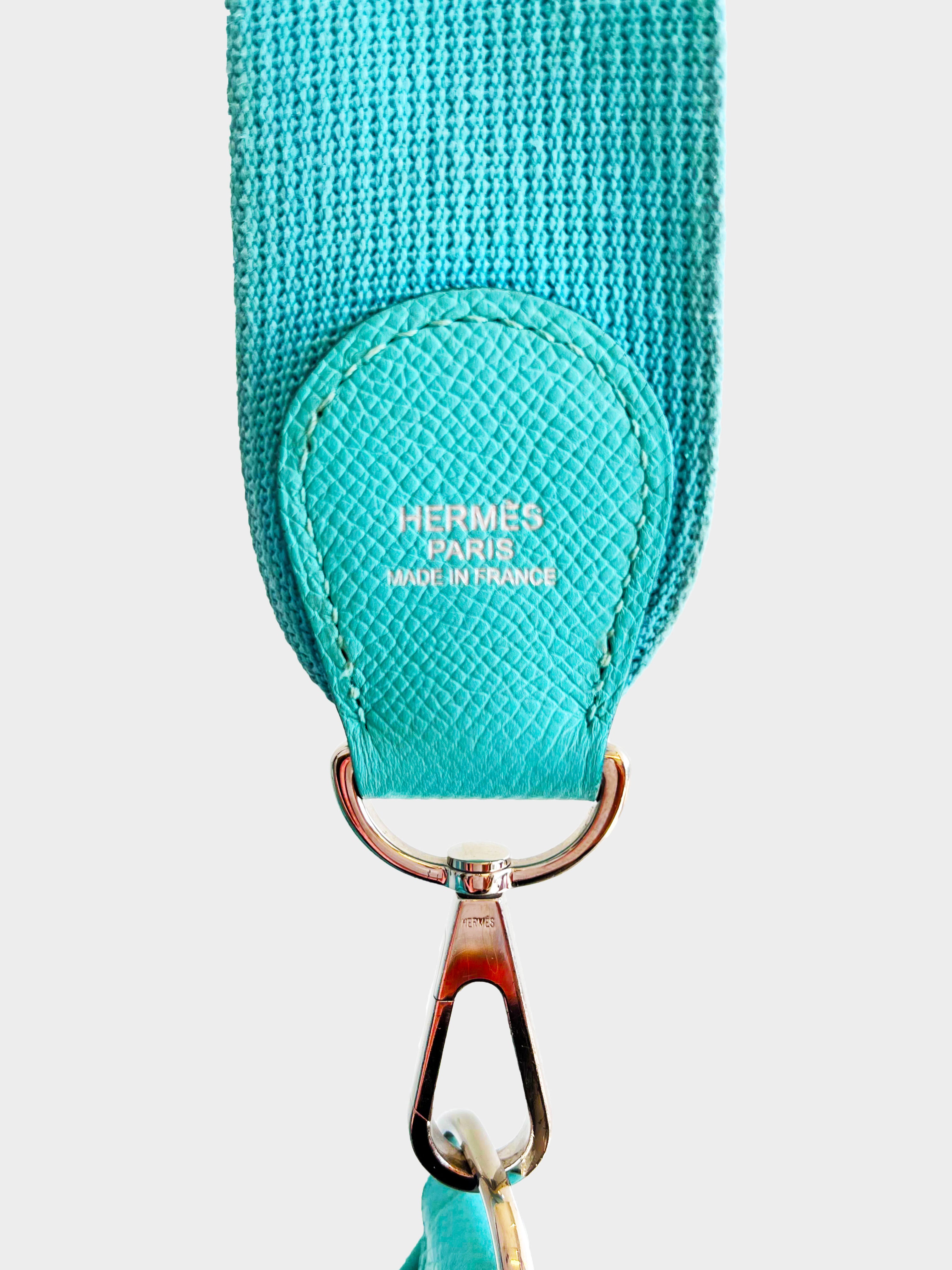Hermès 2015 Turquoise Epsom Evelyne GM Bag