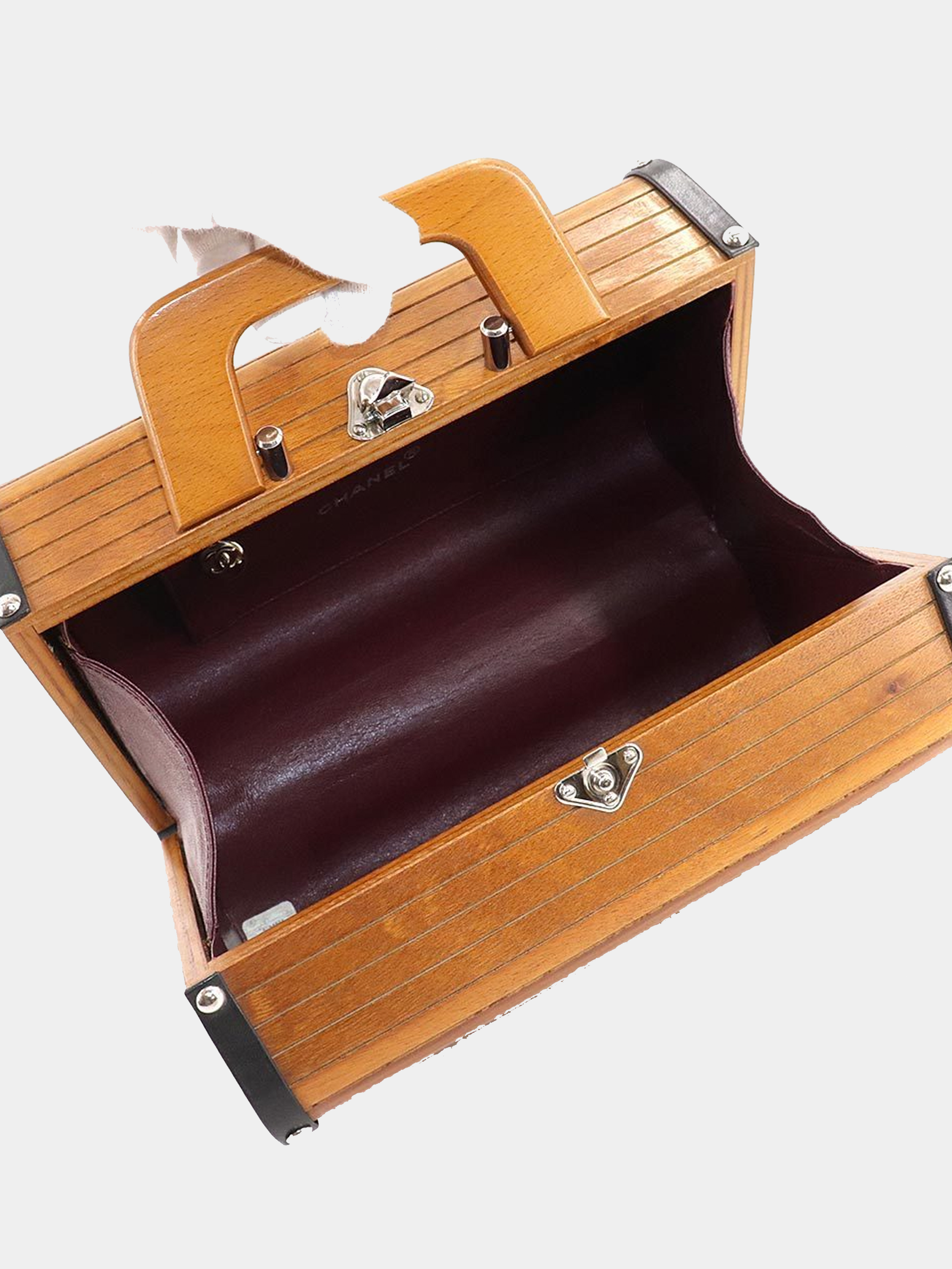 Chanel 1995 FW Wooden Box Handbag Case · INTO