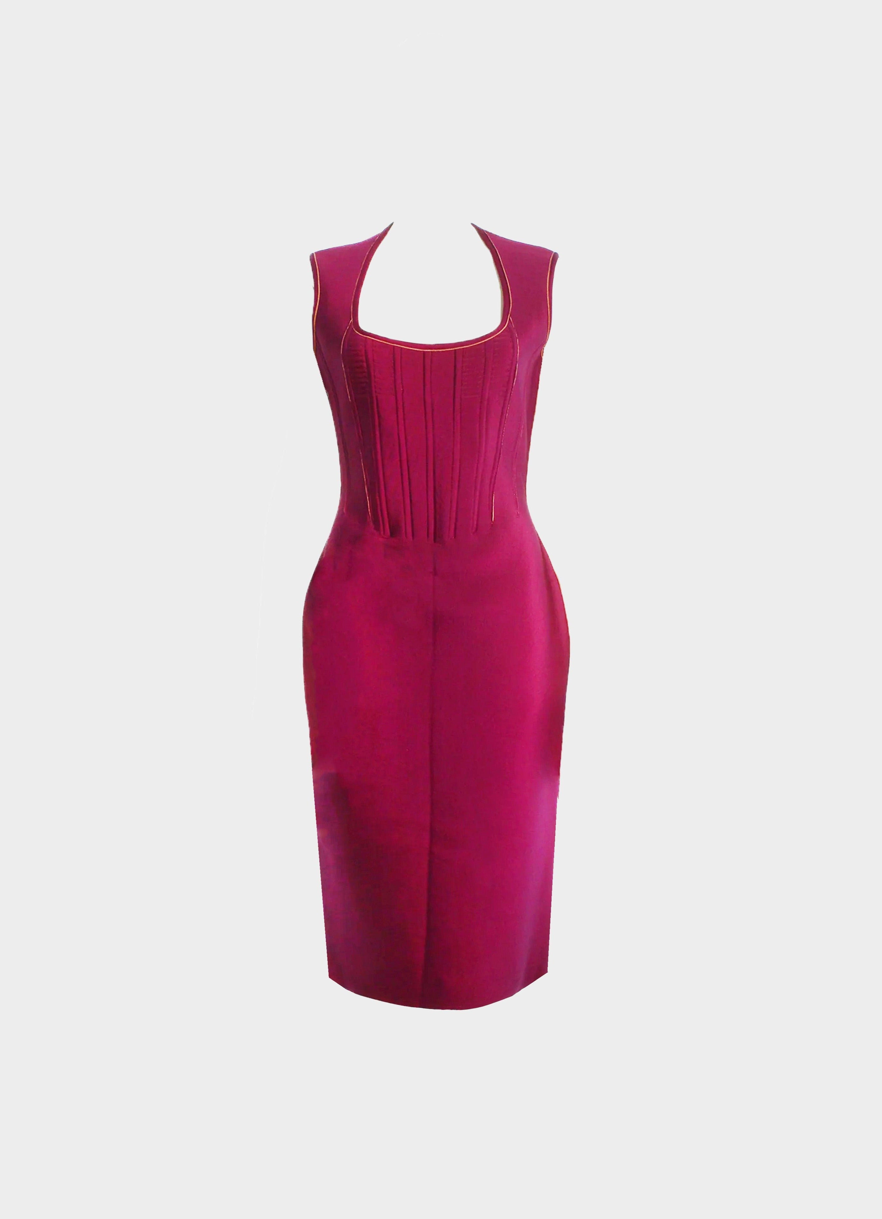 Jean Paul Gaultier Late 1990s Magenta Corset Dress