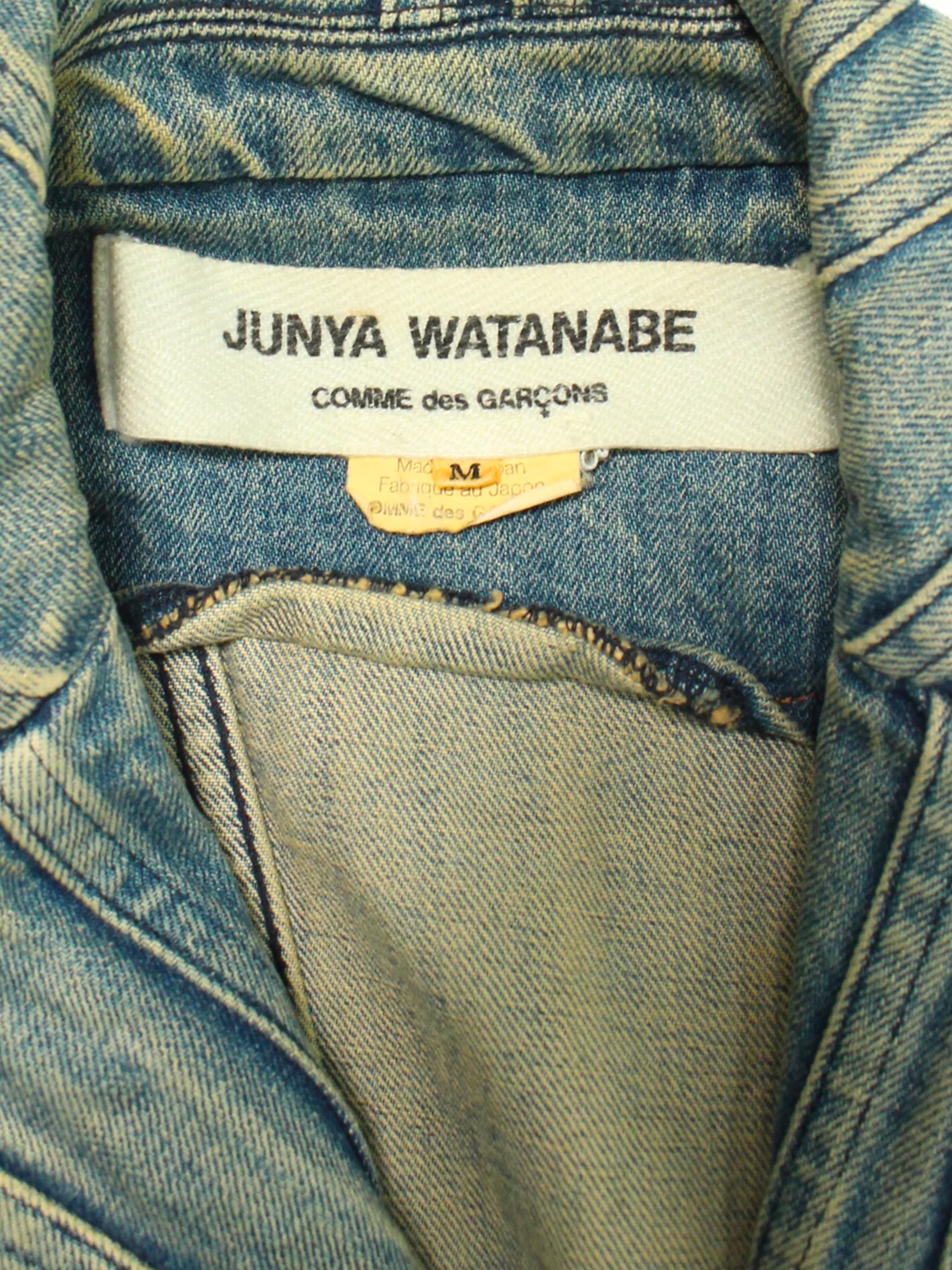 Junya Watanabe SS 2002 Paneled Acid Wash Denim Blazer