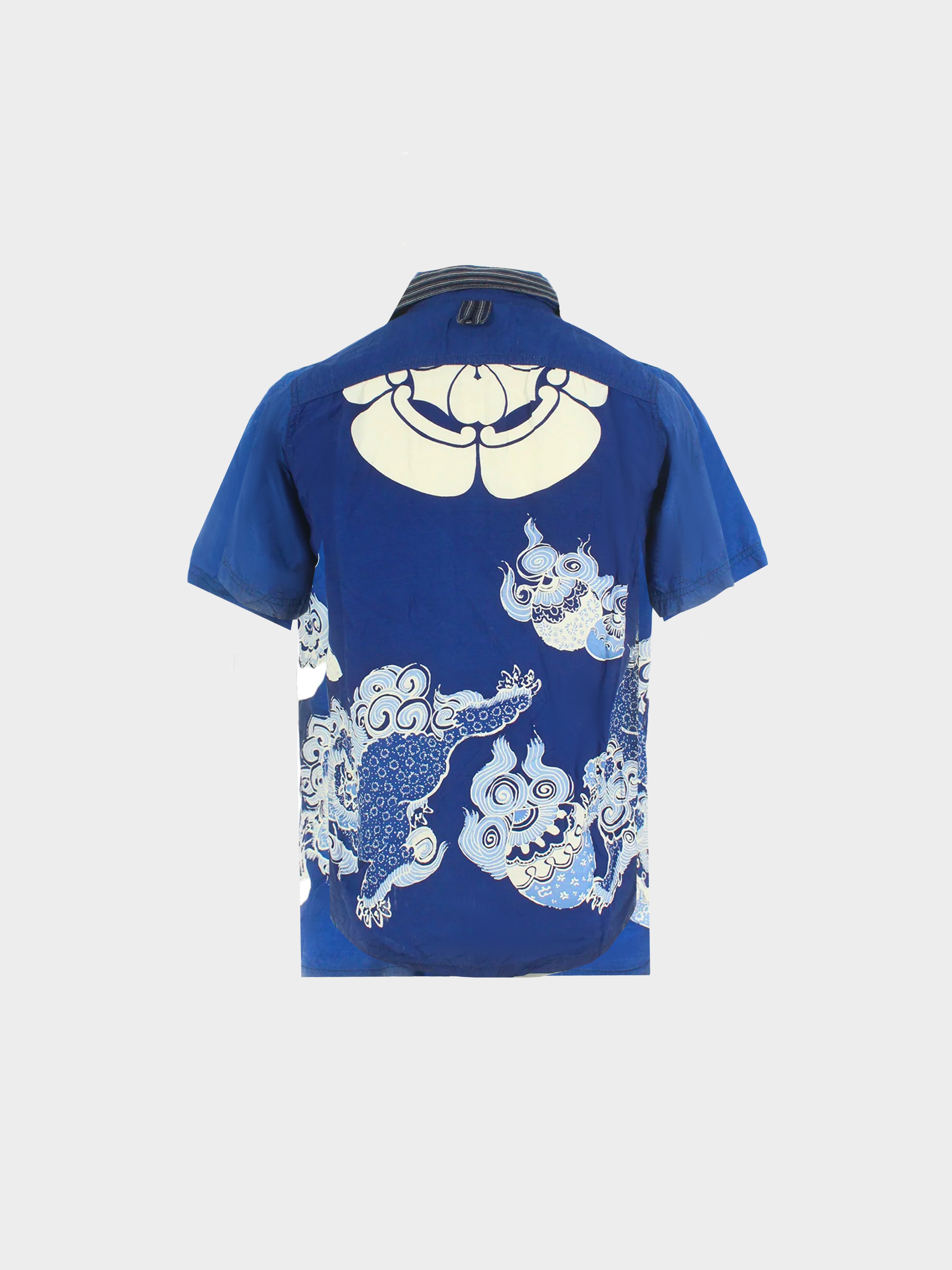 Junya Watanabe SS 2015 Blue Botton Down Wave Top