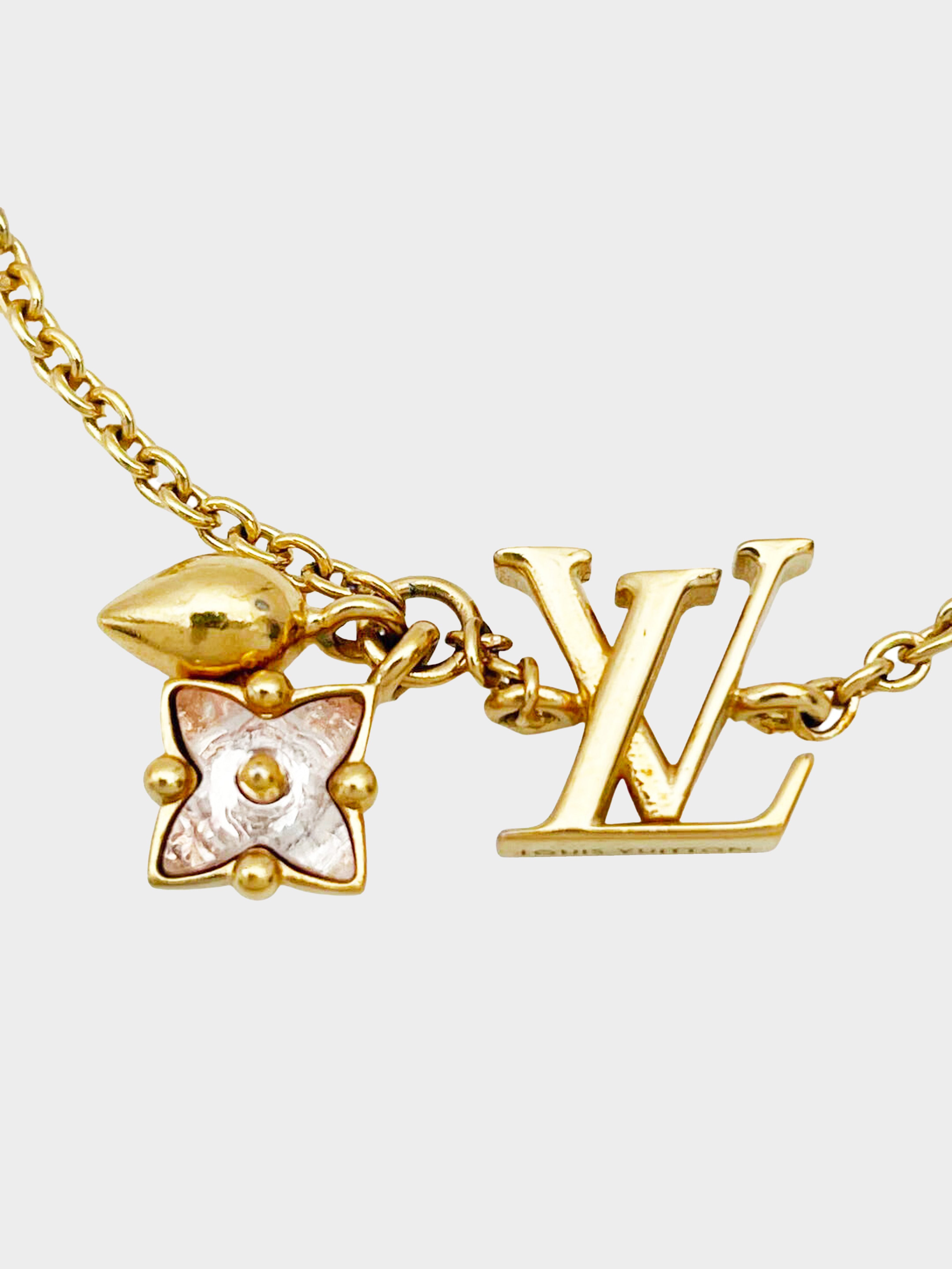 Louis Vuitton Flower Charm Bracelet in Metallic