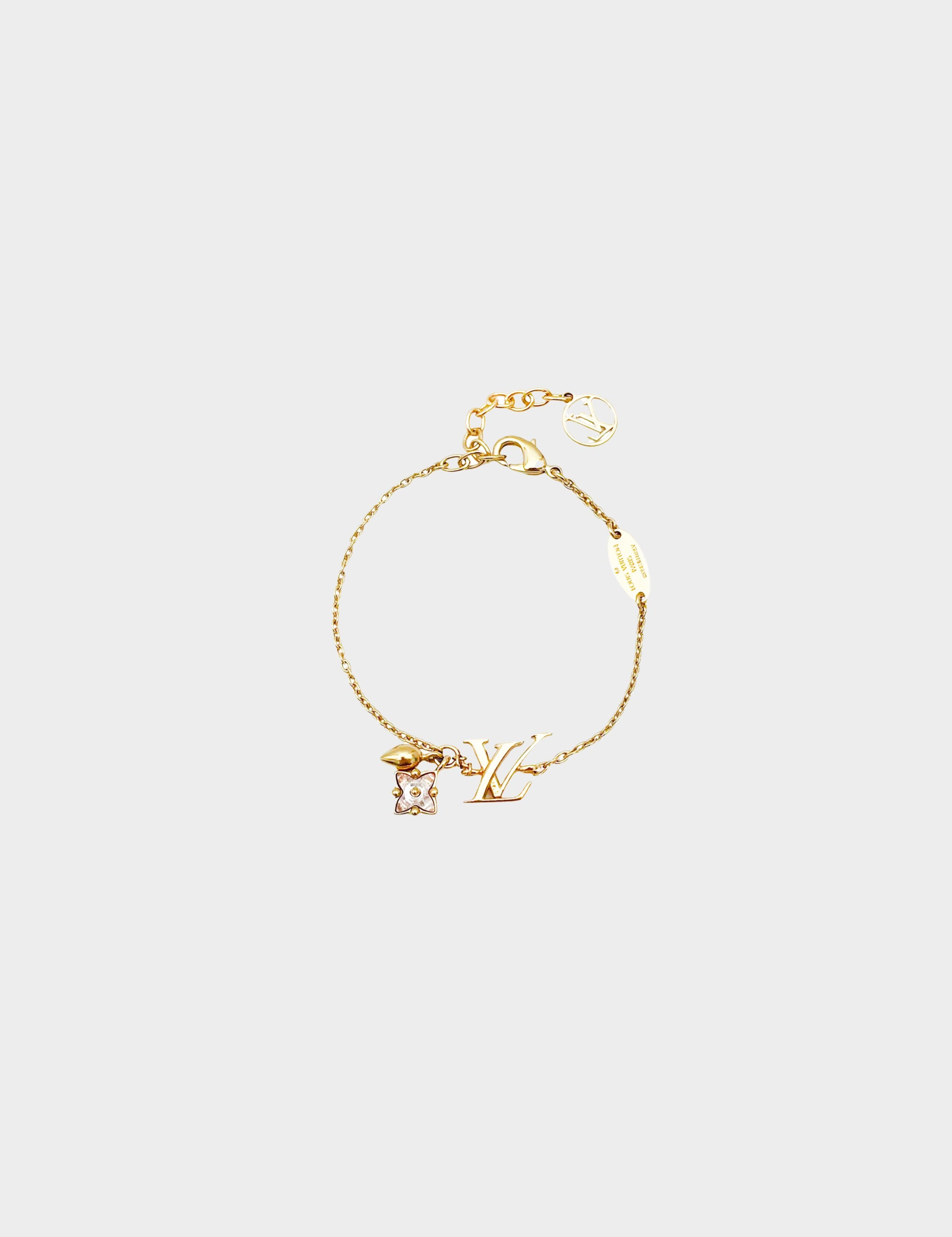 Louis Vuitton Gold-tone Nanogram Chain Bracelet M64704 Women T1860 | eBay