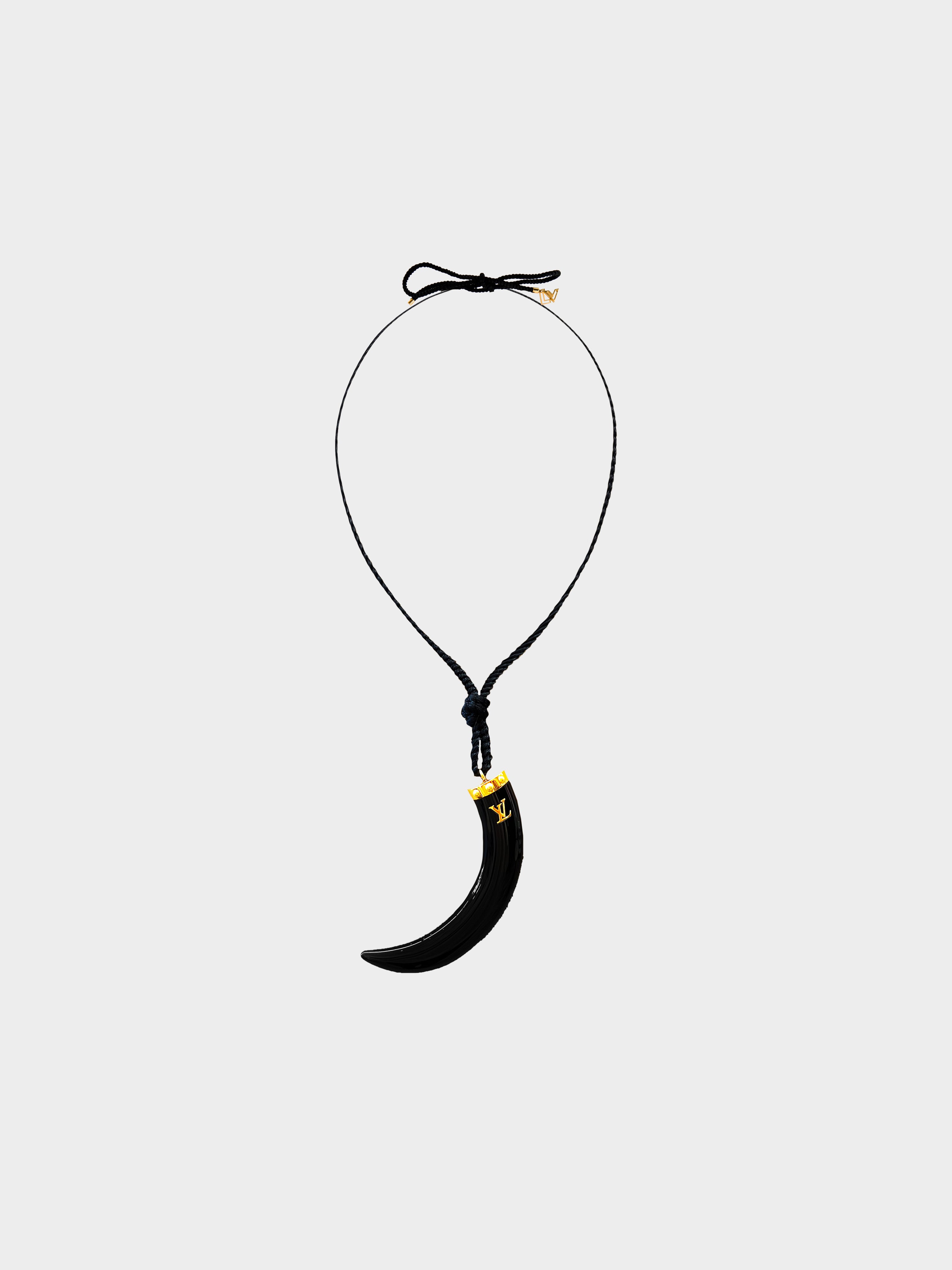 Louis Vuitton 2010s Black Resin Horn Necklace