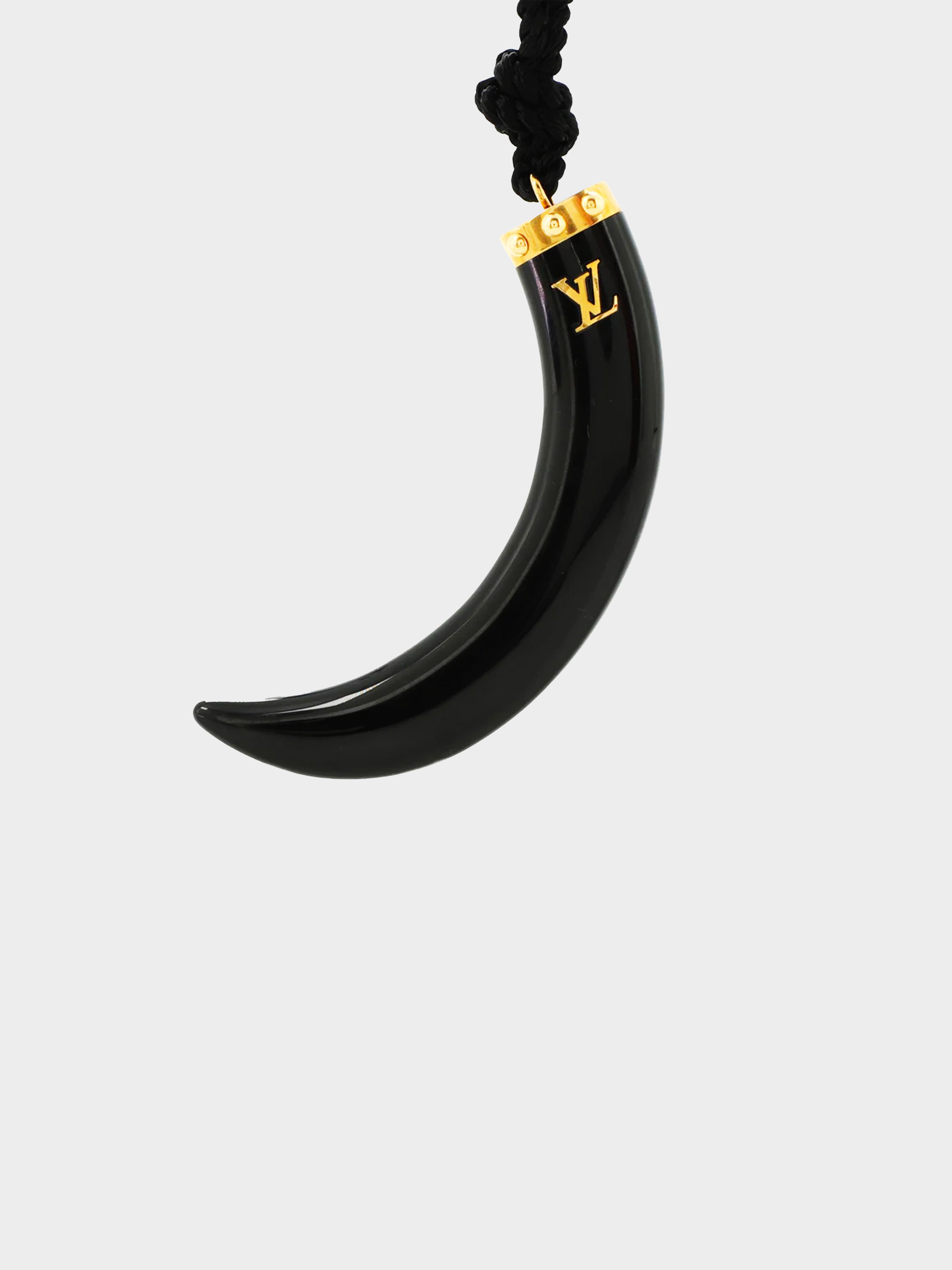 Louis Vuitton 2010s Black Resin Horn Necklace