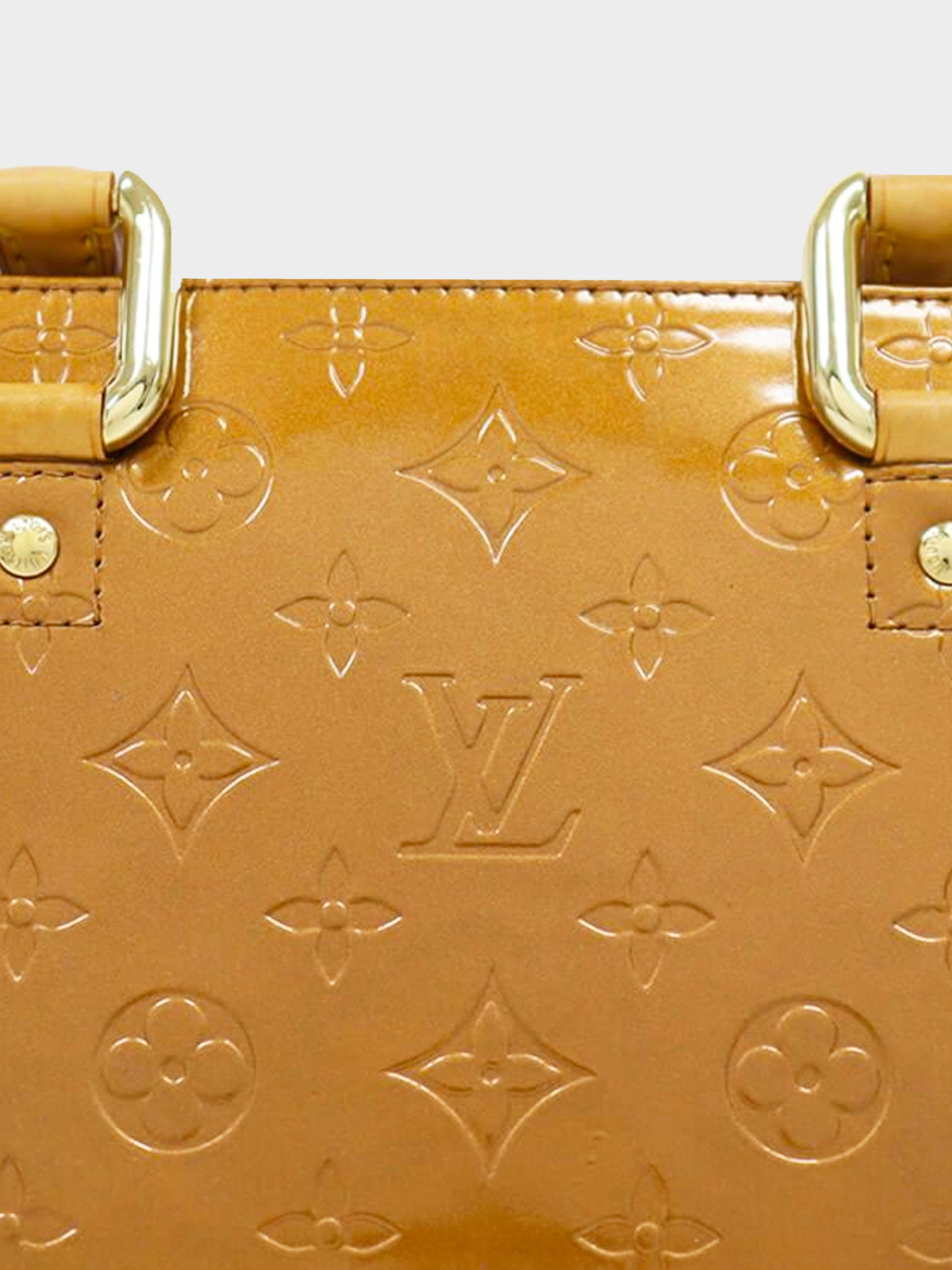 Louis Vuitton Womens Pochette Accessoires Bag Bronze Vernis Mini