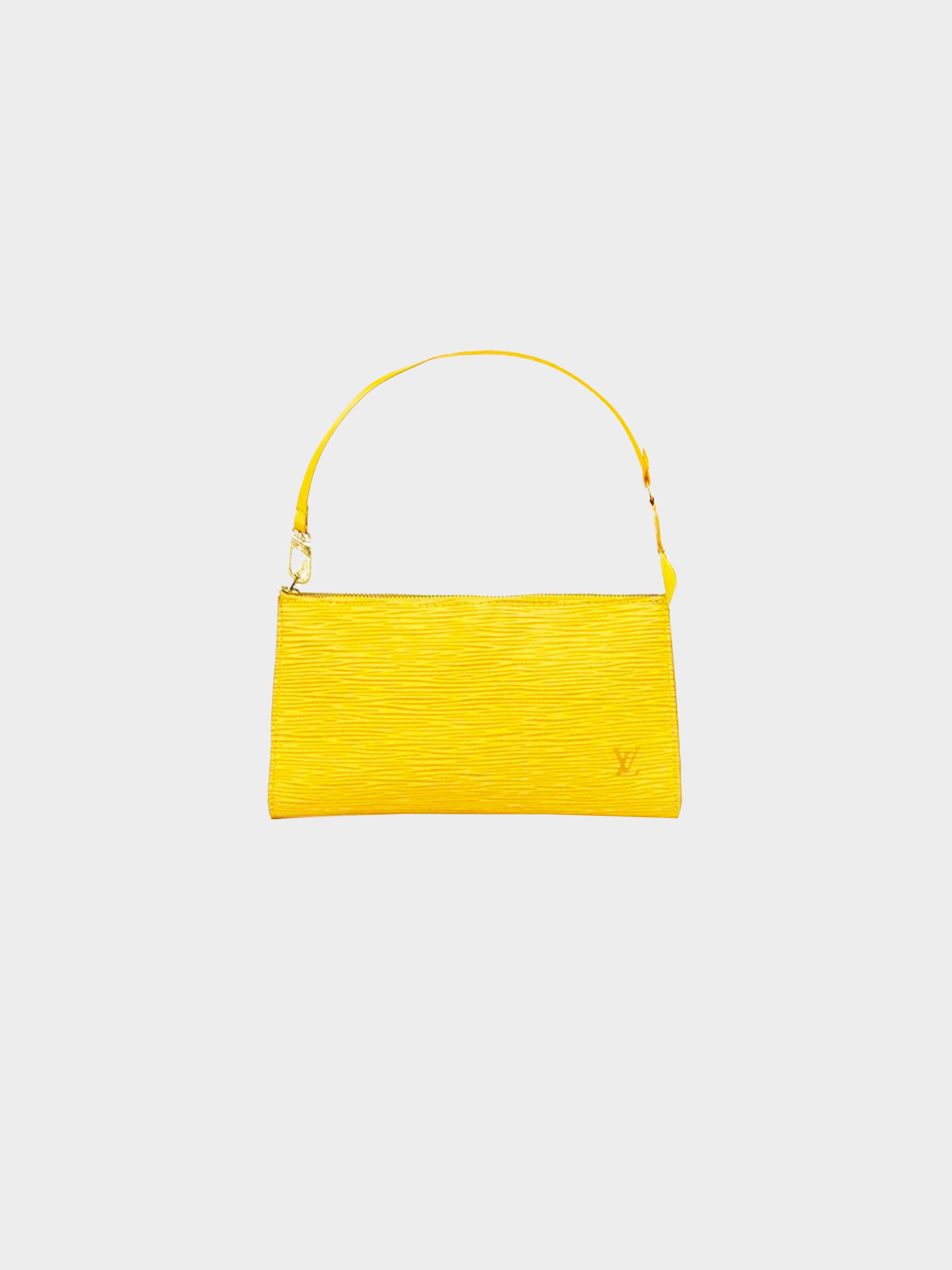 Louis Vuitton 1998 Yellow Epi Pochette Accessoires · INTO