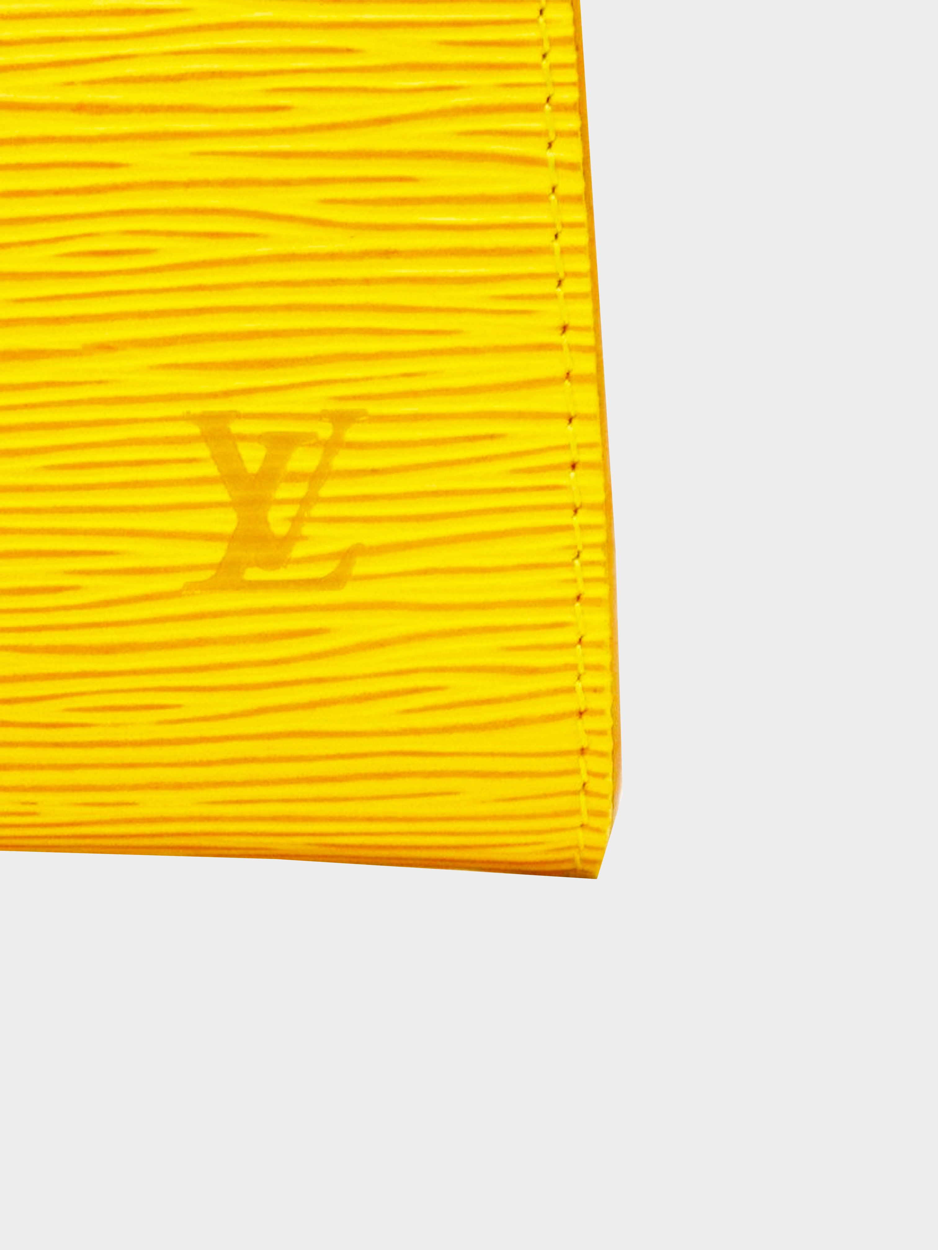 Louis Vuitton Yellow Epi Pochette Accessoires Gold Hardware, 2002