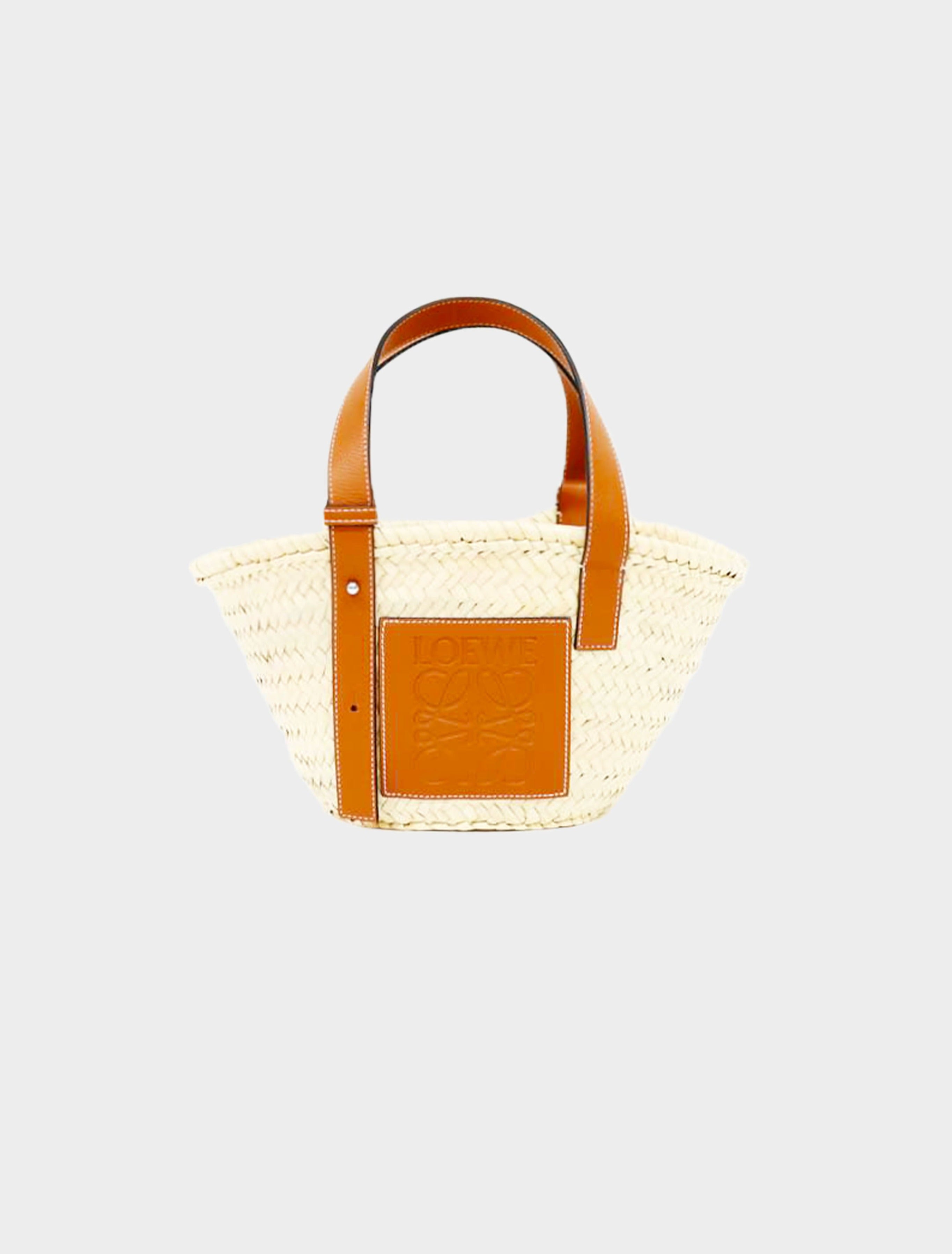 Loewe 2020 Raffia Small Basket Tote Bag · INTO