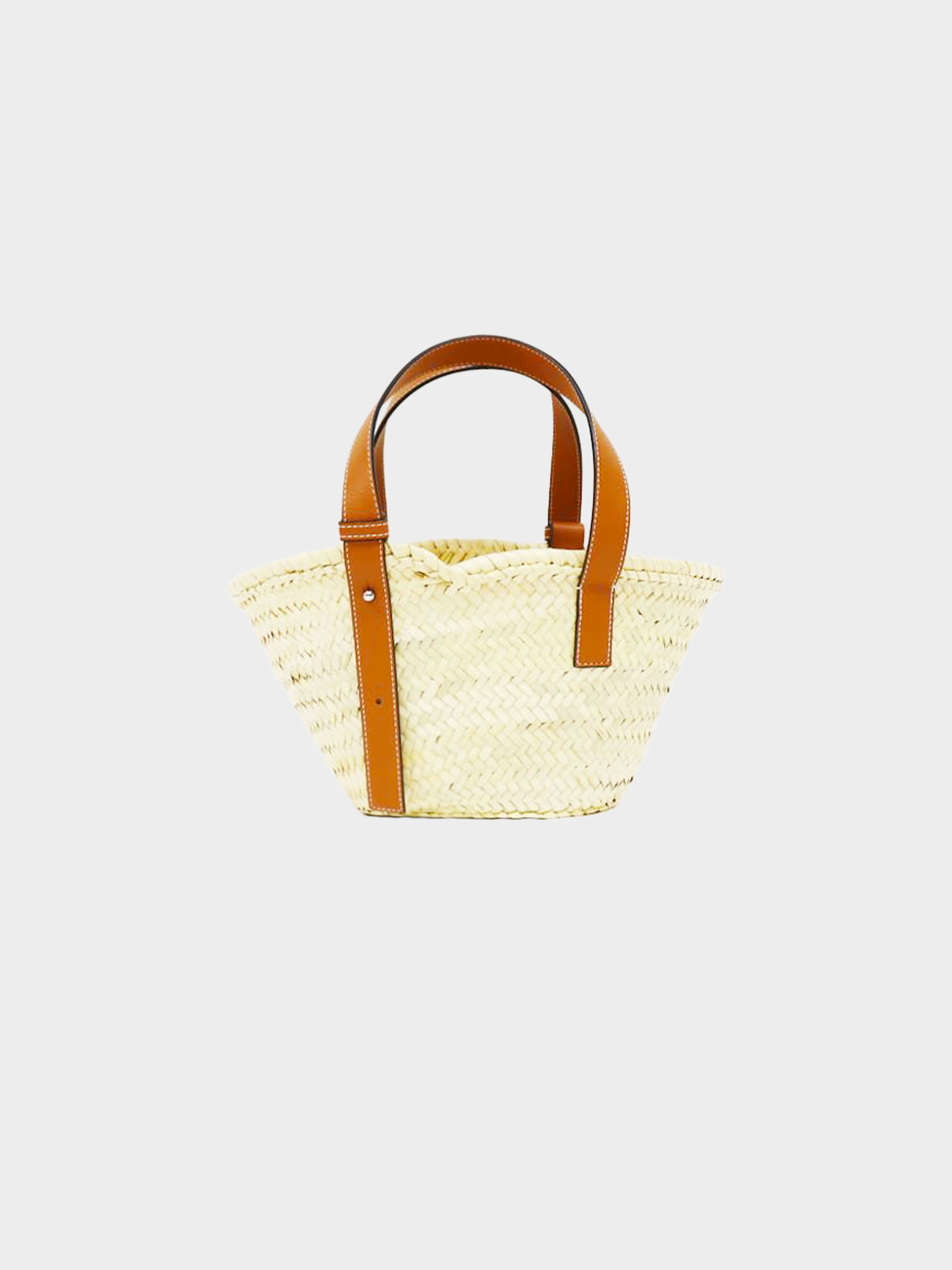 LOEWE Woven raffia small basket bag