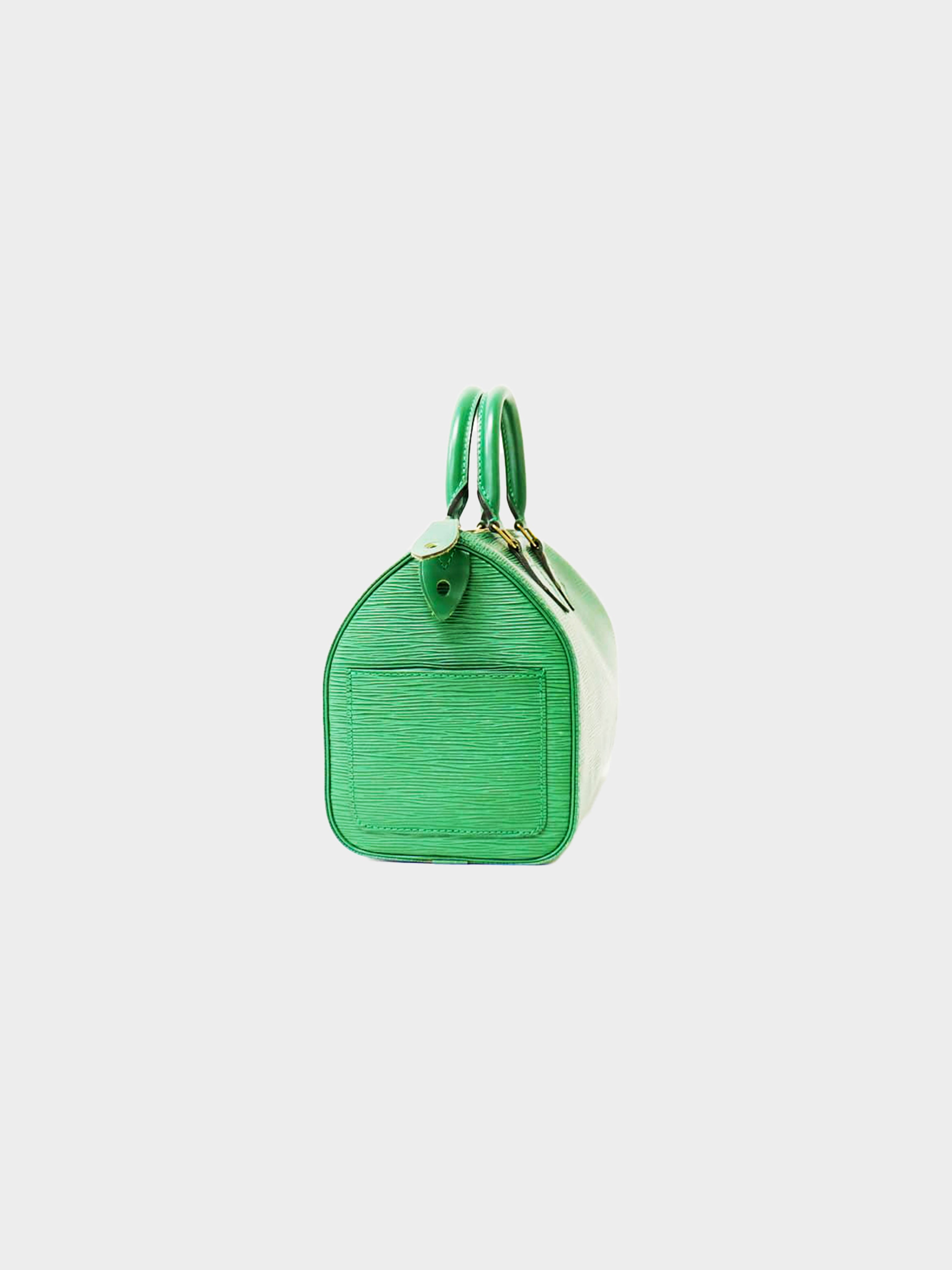 Louis Vuitton 1994 Epi Green Speedy 25 Handbag · INTO