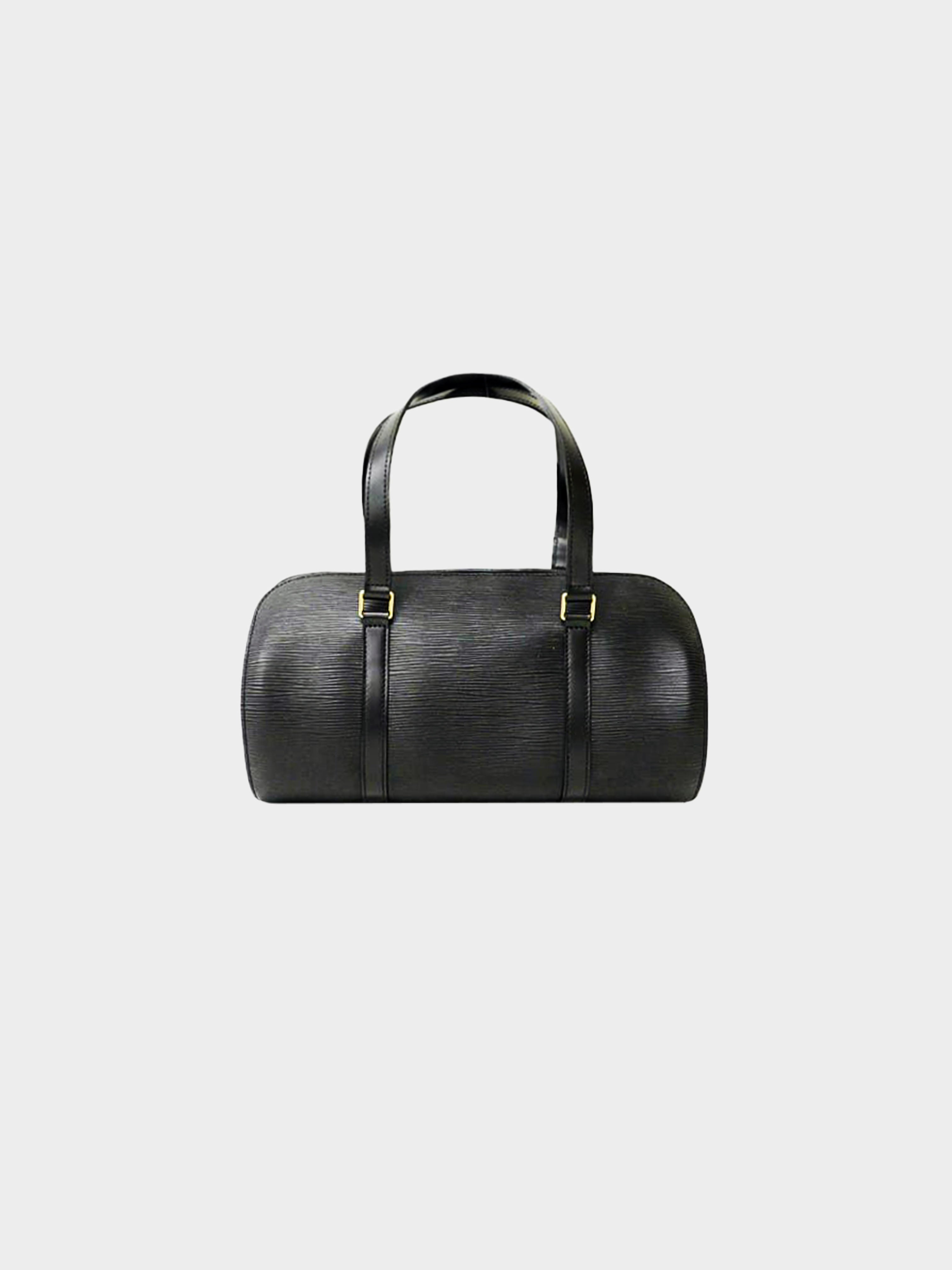 Louis Vuitton 1998 Black Epi Soufflot Handbag · INTO