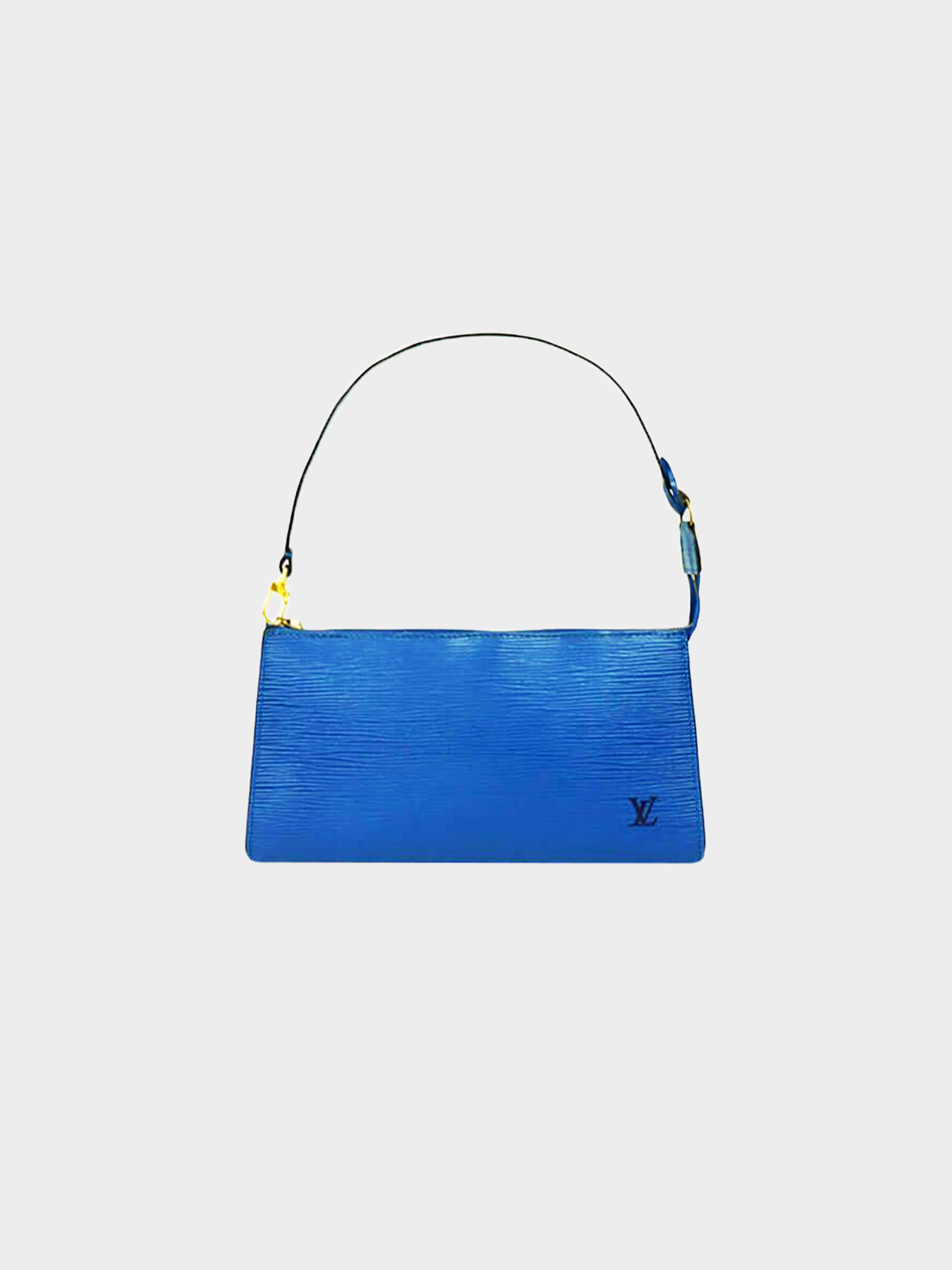 Louis Vuitton 1998 Blue Epi Pochette Accessoires Shoulder Bag · INTO