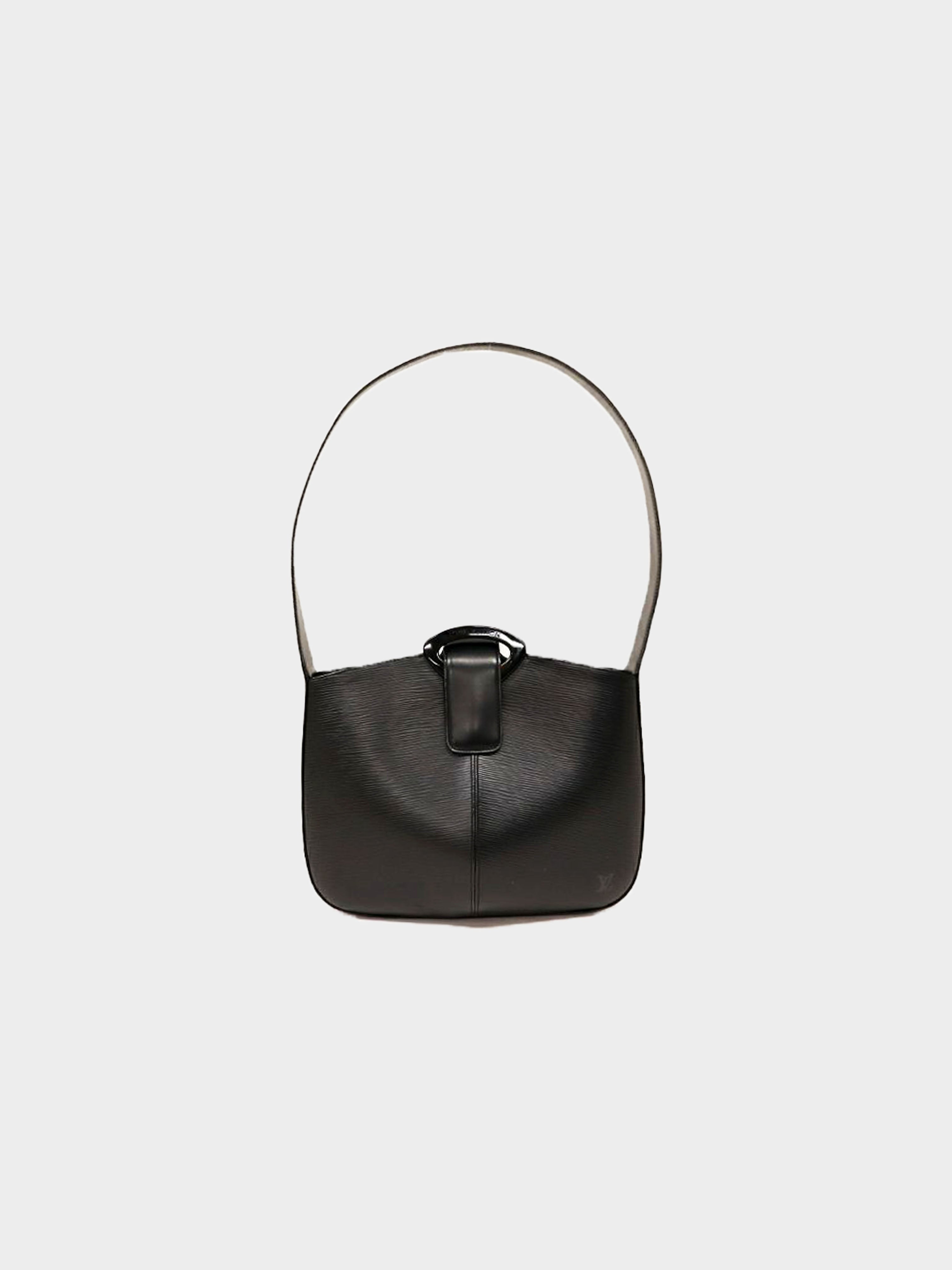 Louis Vuitton 2000 Black Epi Leather Serviette Fermoir Briefcase · INTO