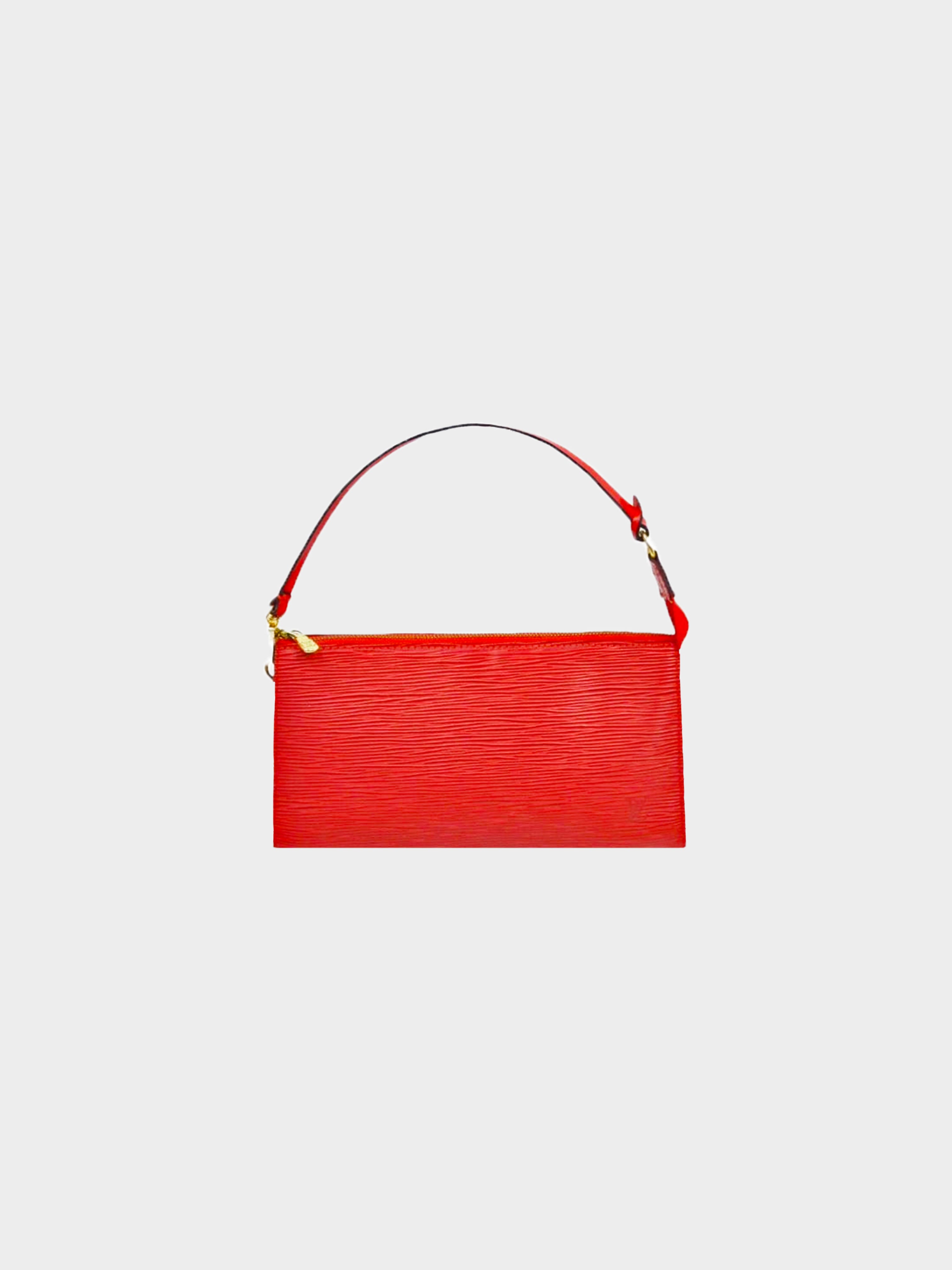 Louis Vuitton Ultra Rare Red Damier Couleurs Kit Clutch Carmine 863277