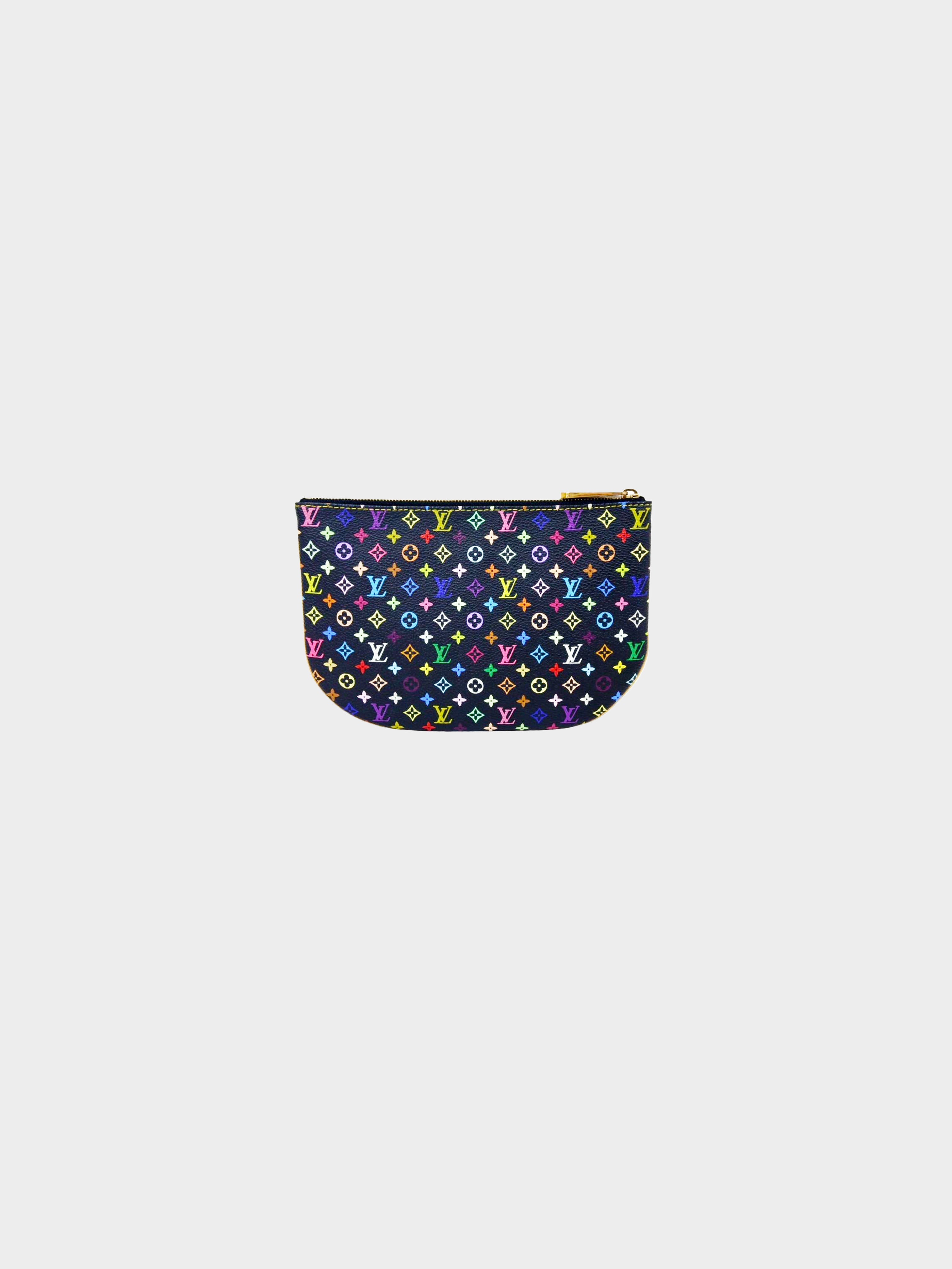 Louis Vuitton 2005 Black Monogram Multicolor Pochette GM Pouch