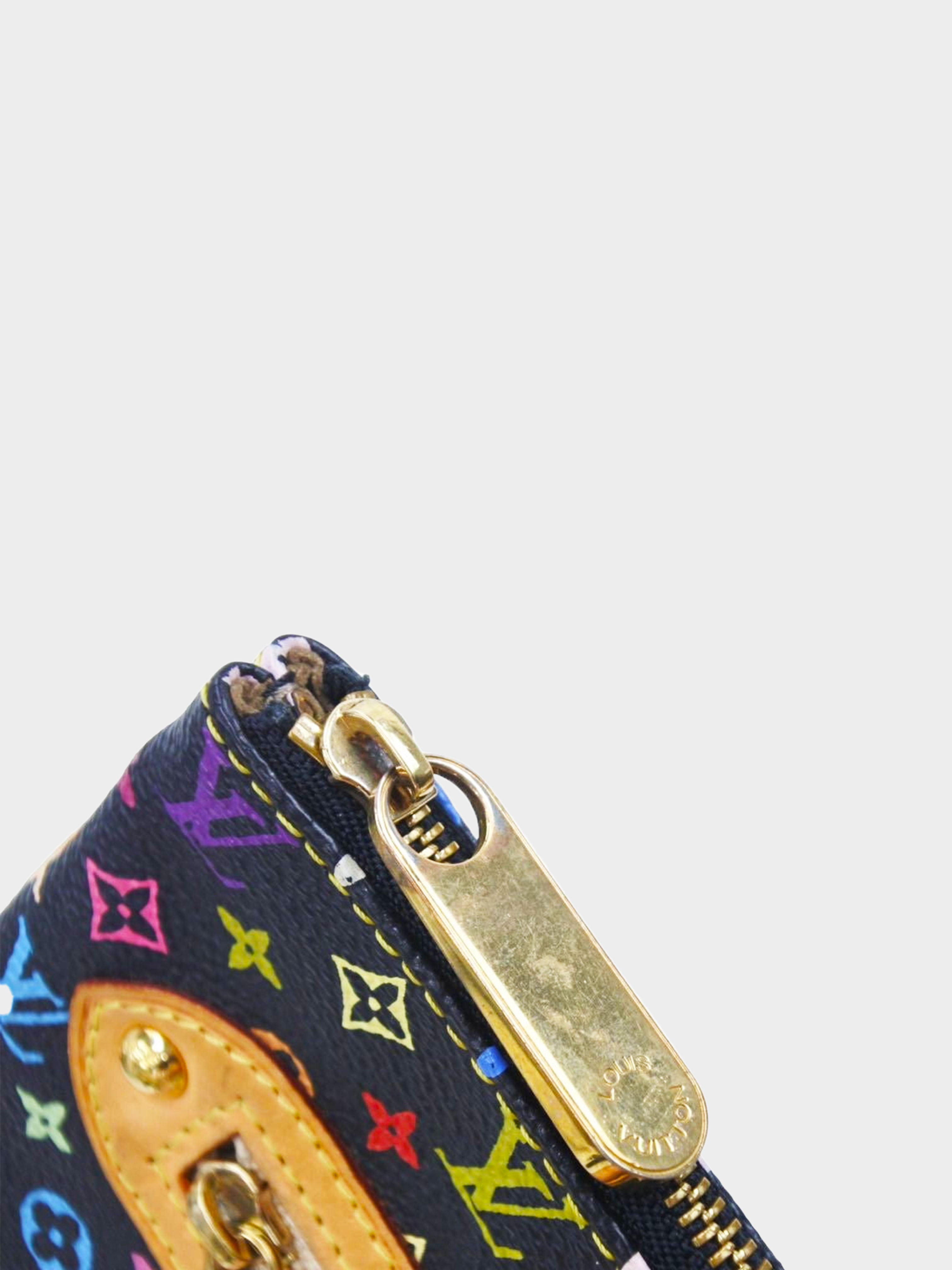 Louis Vuitton 2005 Black Monogram Multicolor Pochette GM Pouch