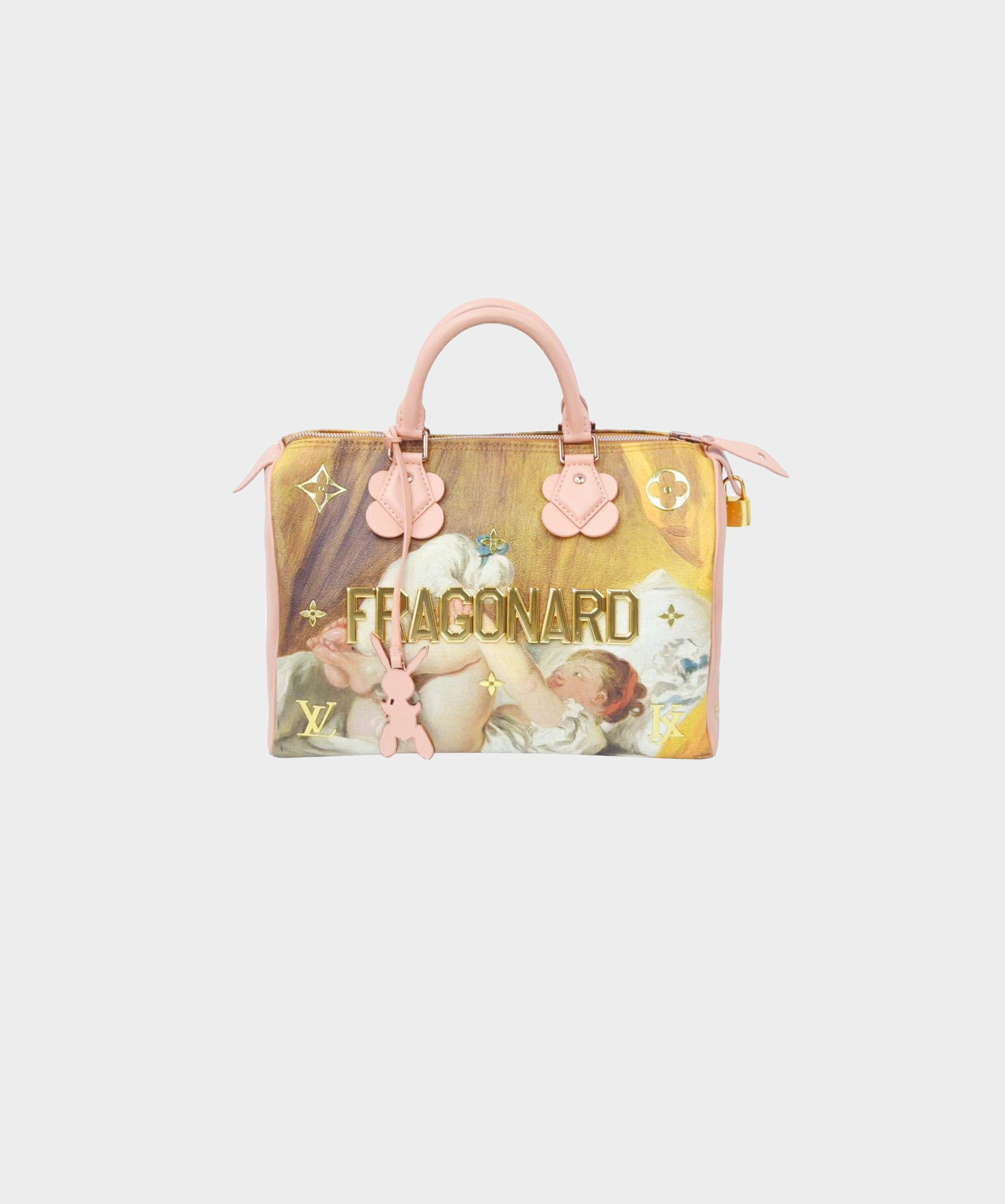 Louis Vuitton Masters Fragonard Neverfull mm Tote Pink