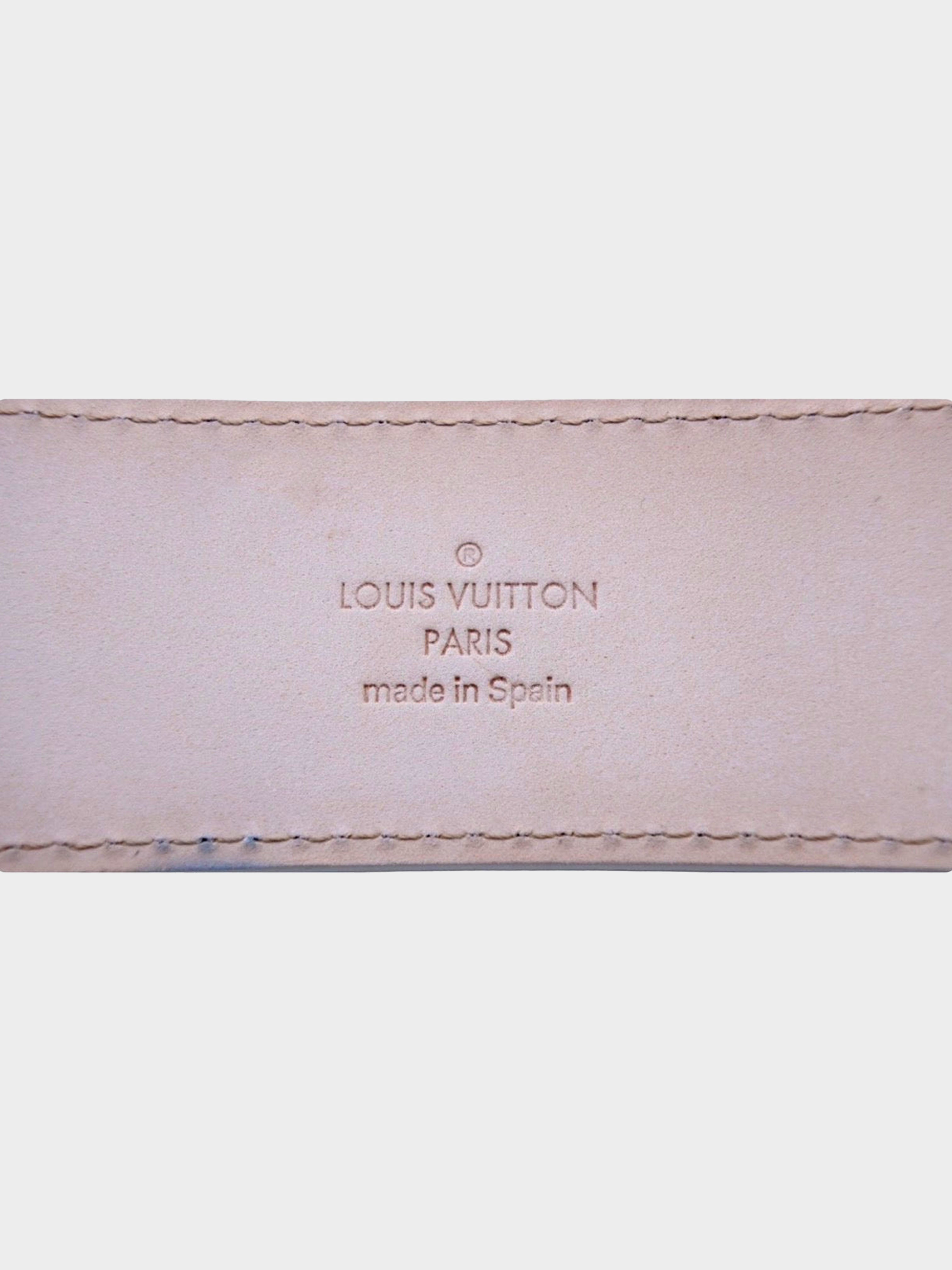 Louis Vuitton LV Initials Damier Azur Belts Leather