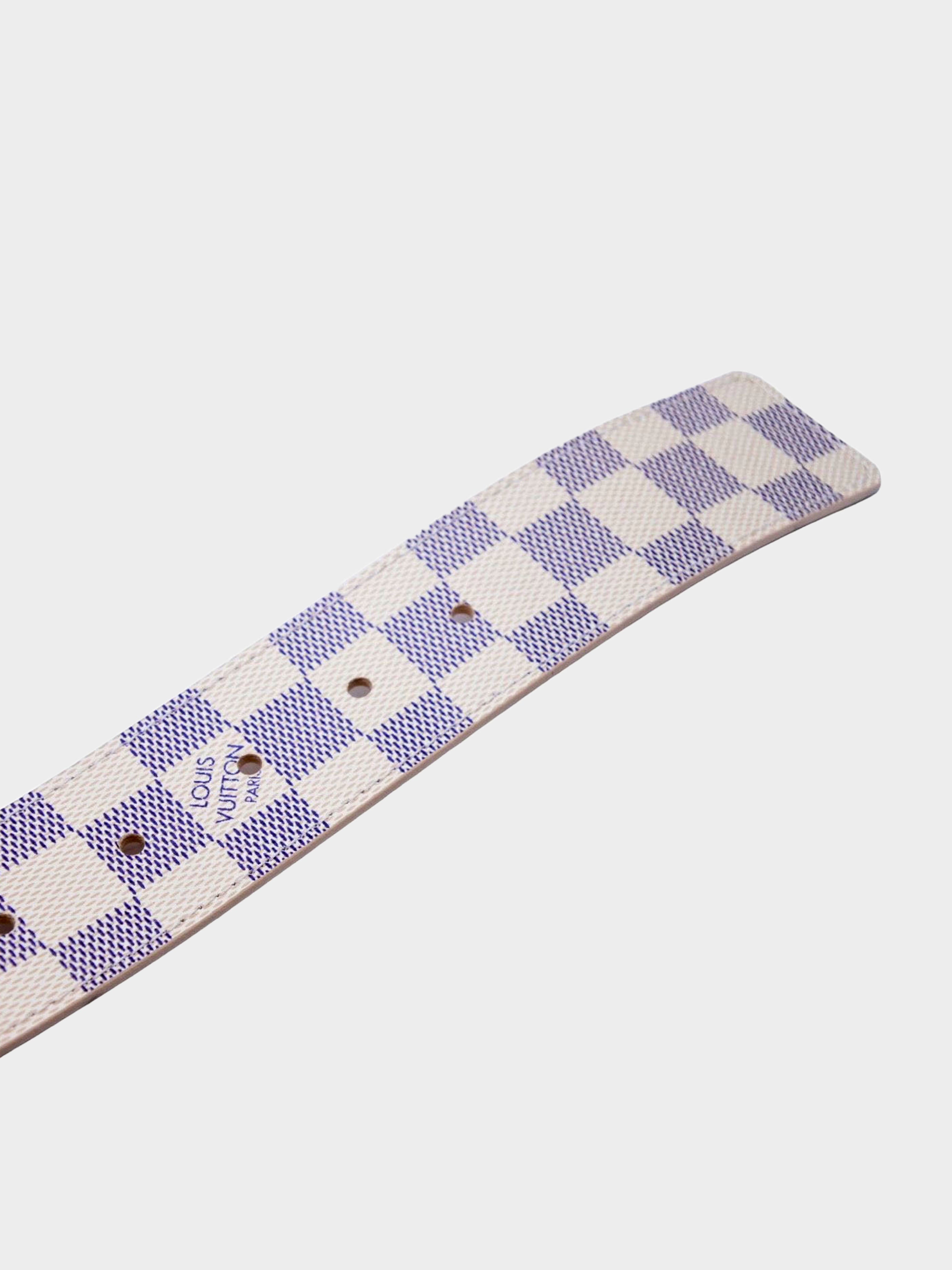 Louis Vuitton Initiales Reversible LV Belt Damier Ebene Canvas