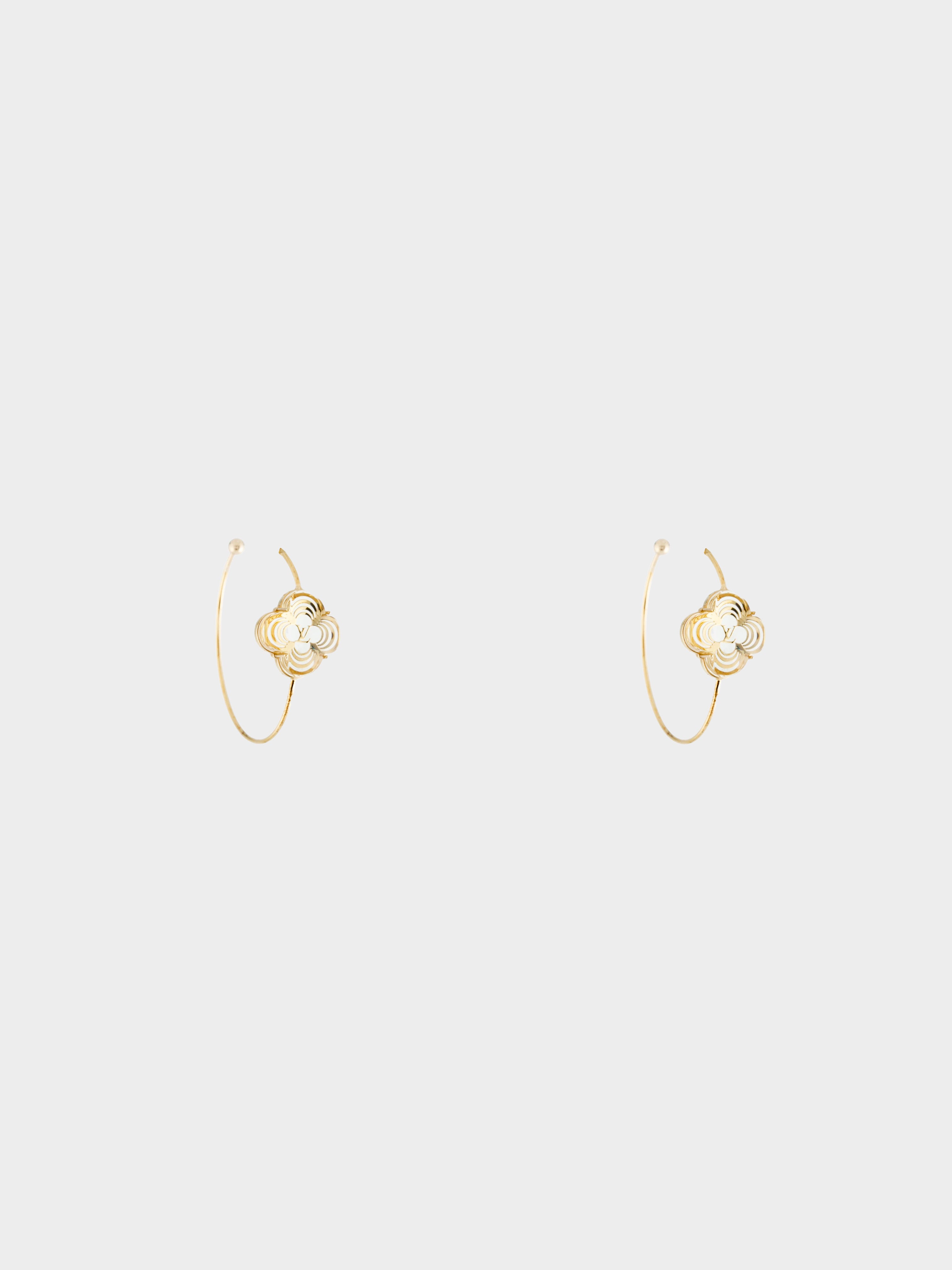 gold hoop lv earrings