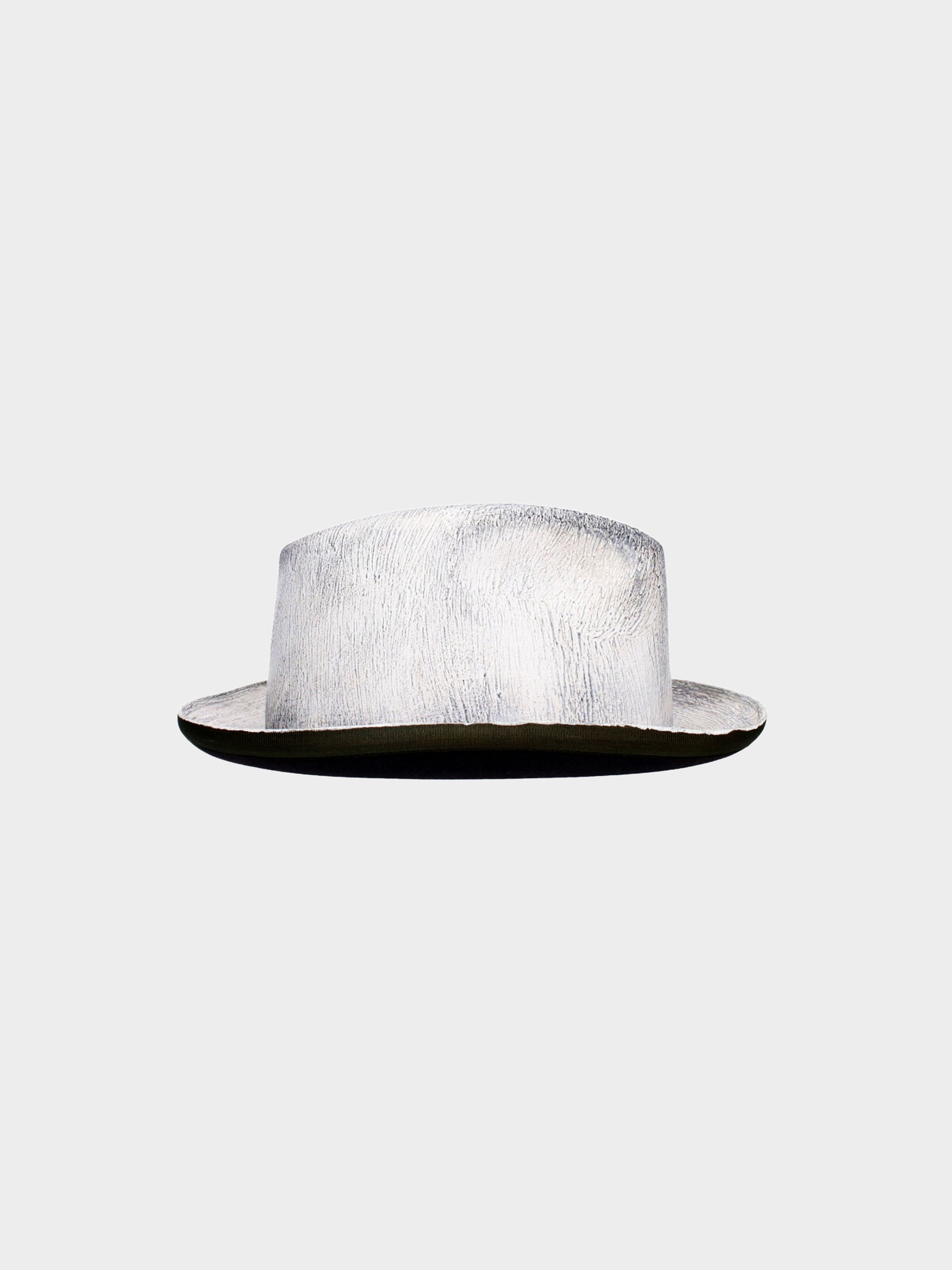 Maison Martin Margiela FW 2000 White Painted Artisanal Hat