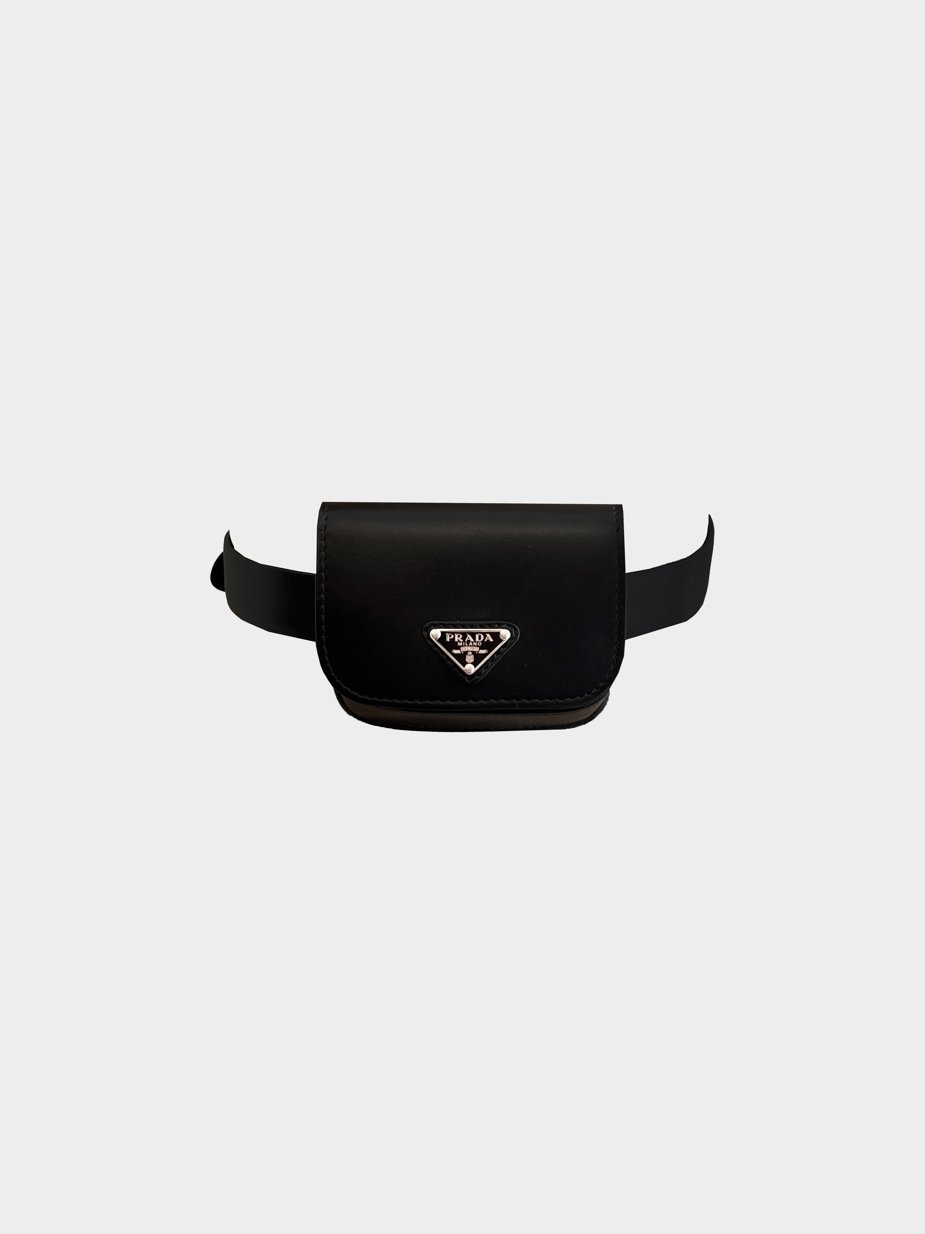 Prada 2010s Black Mini Belt Pouch