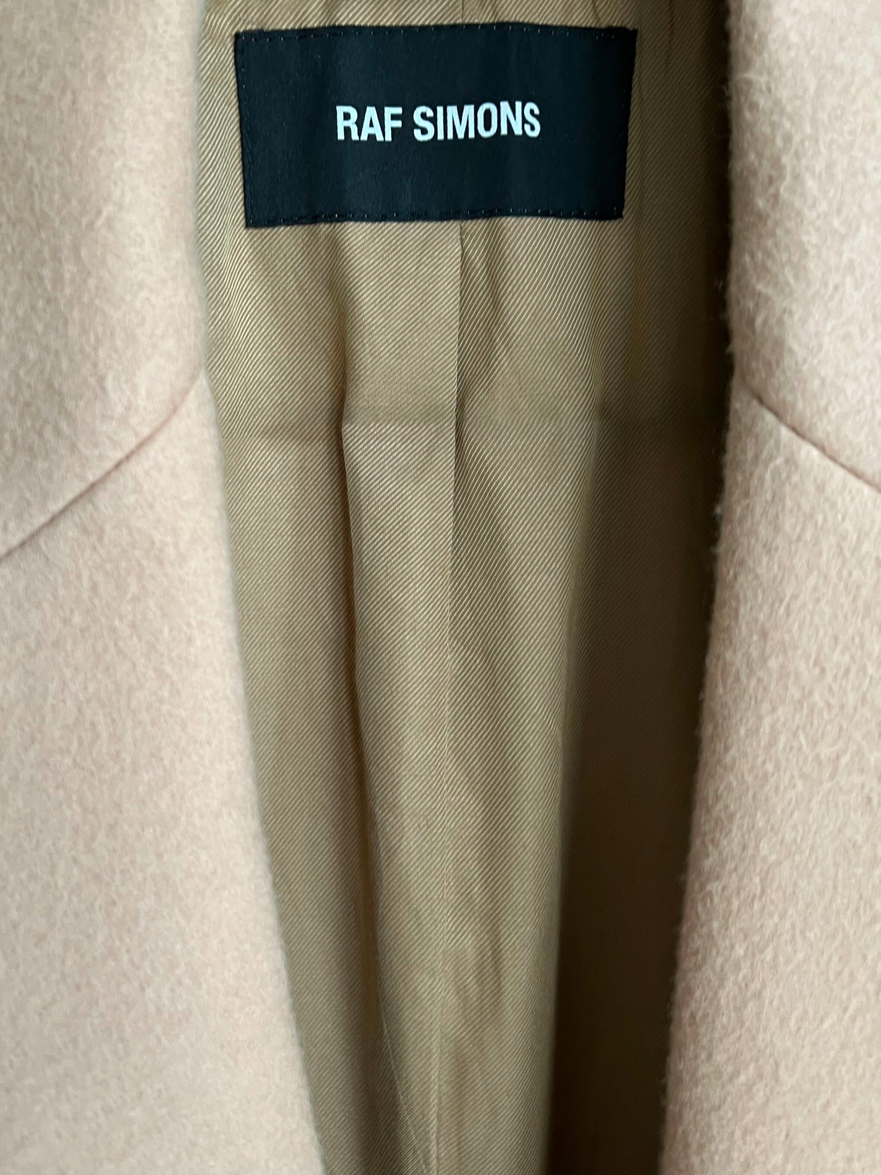 Raf Simons FW 2019 Beige Pierced Coat