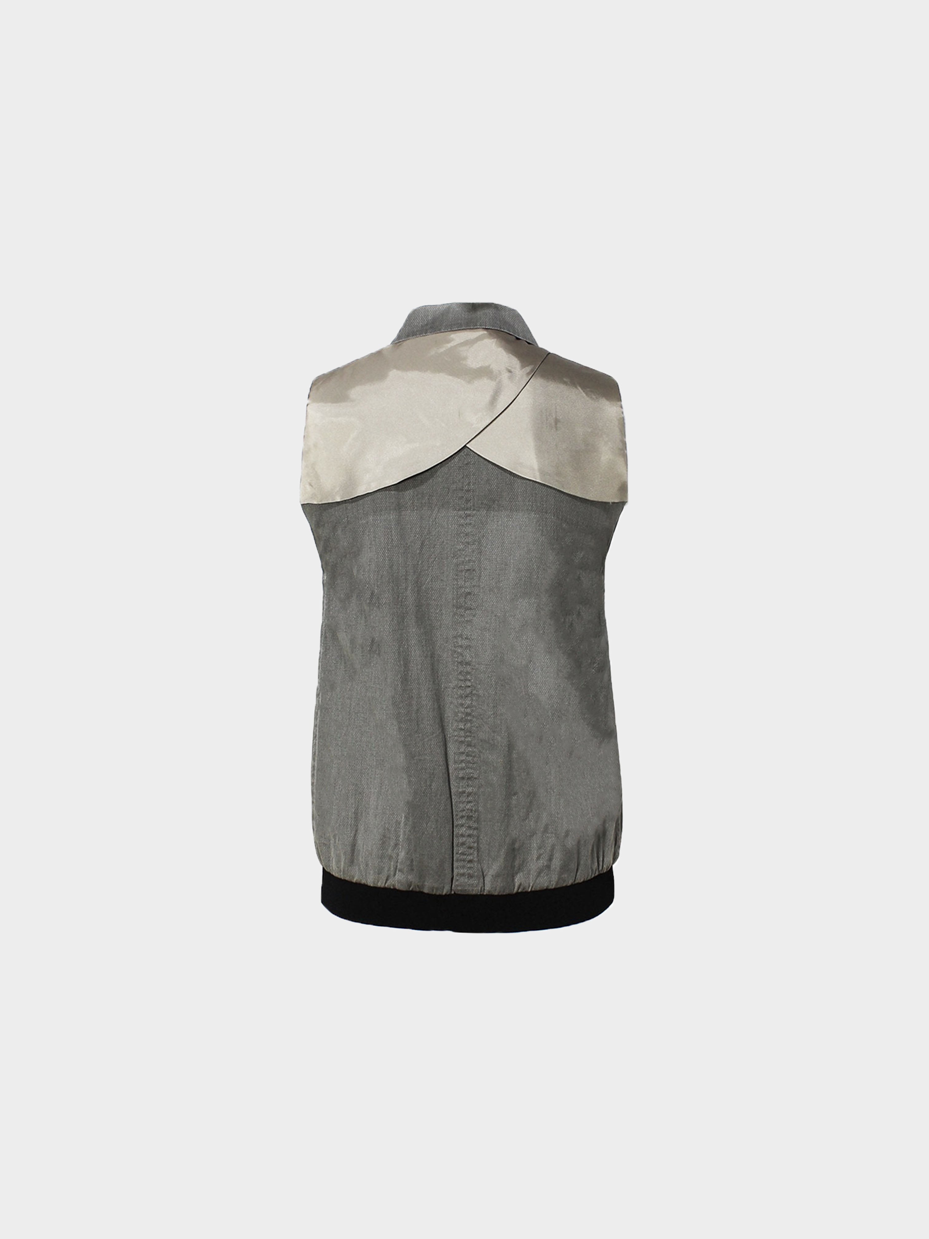 Undercover Patch Applique Sleeveless Jacket in Gray for Men
