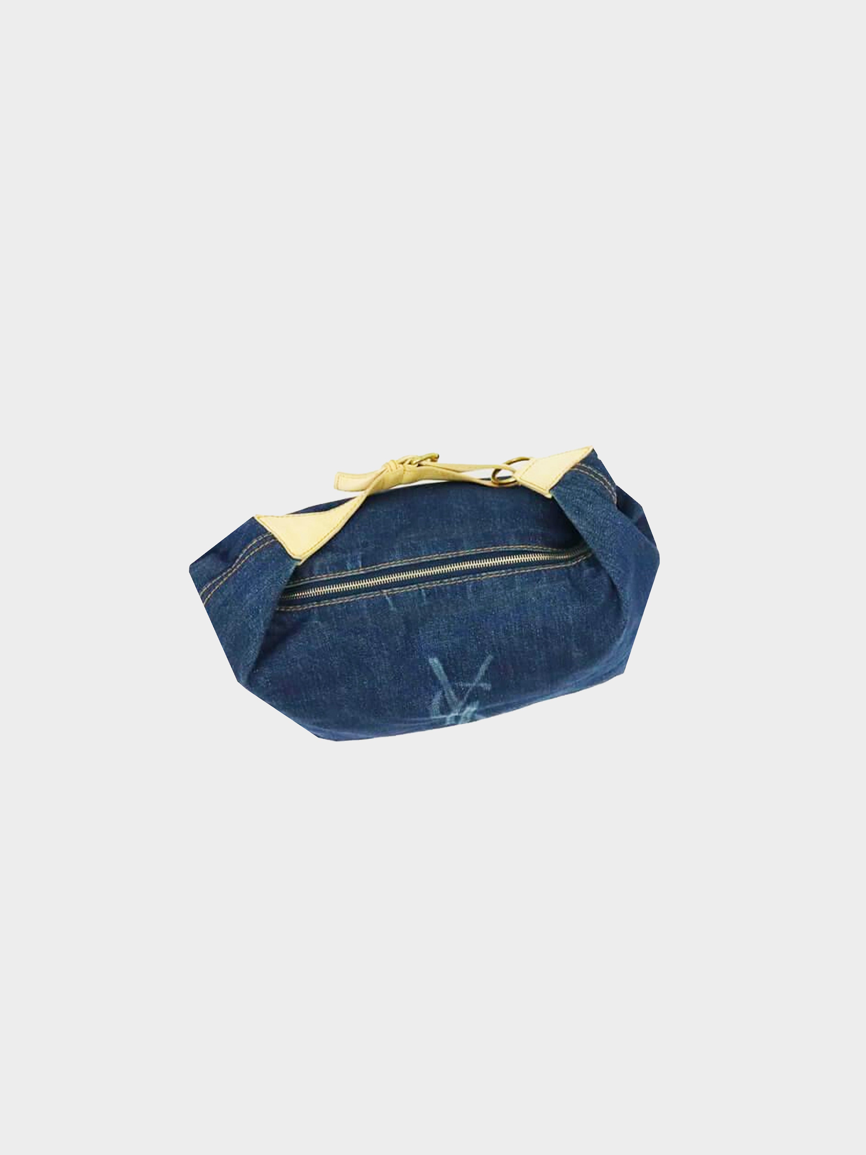 Yves Saint Laurent 1990s Denim Logo Handbag INTO