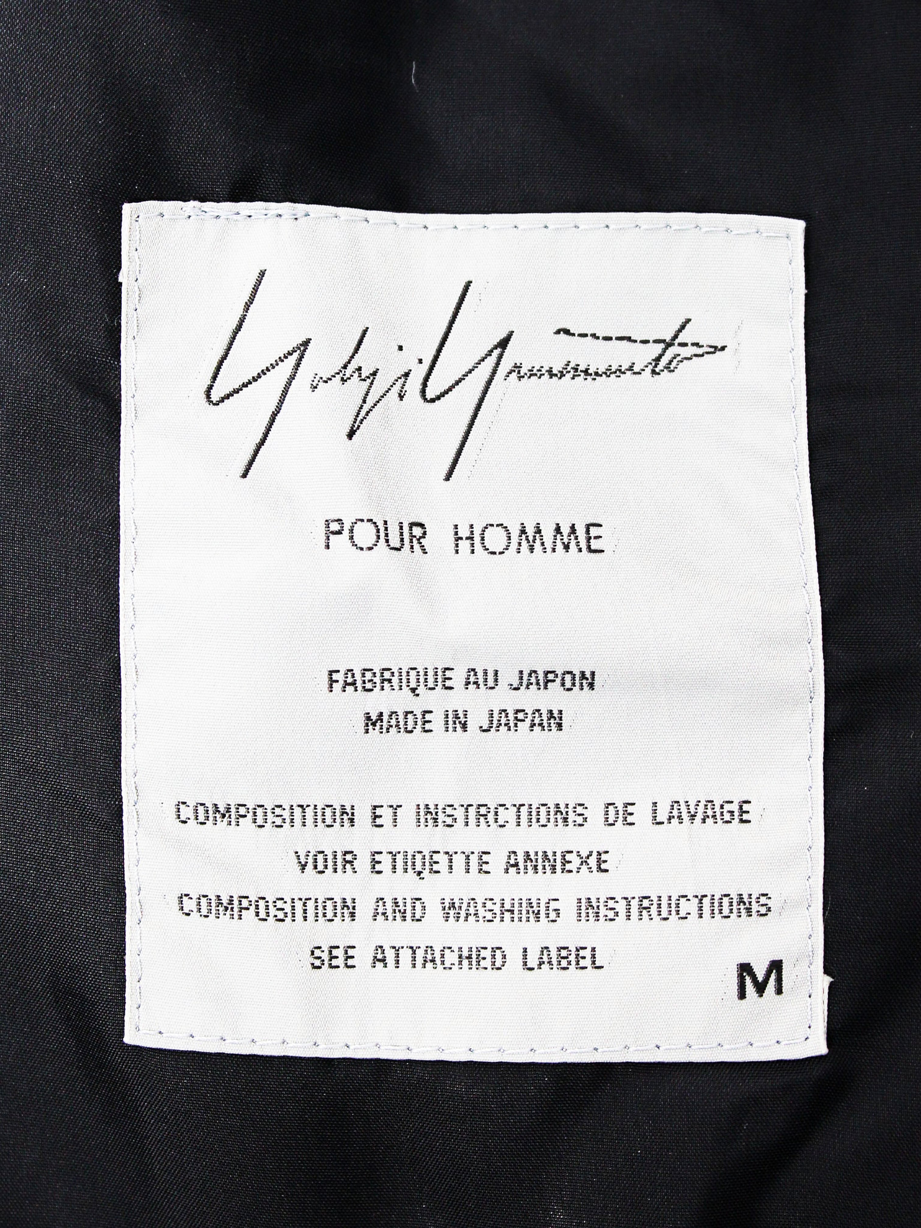 Yohji Yamamoto SS 1993 Pour Homme Embroidered Silk Jacket