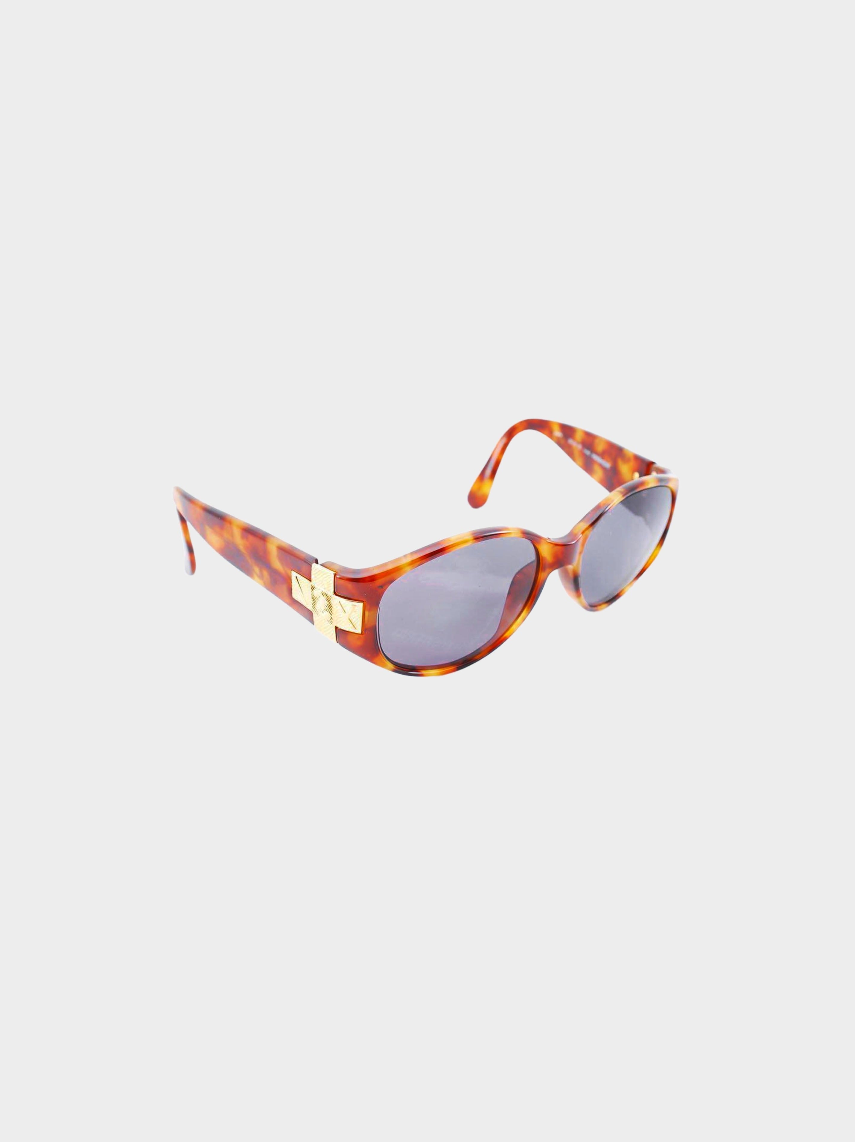 Yves Saint Laurent 1990s Vintage Tortoise Shell Sunglasses