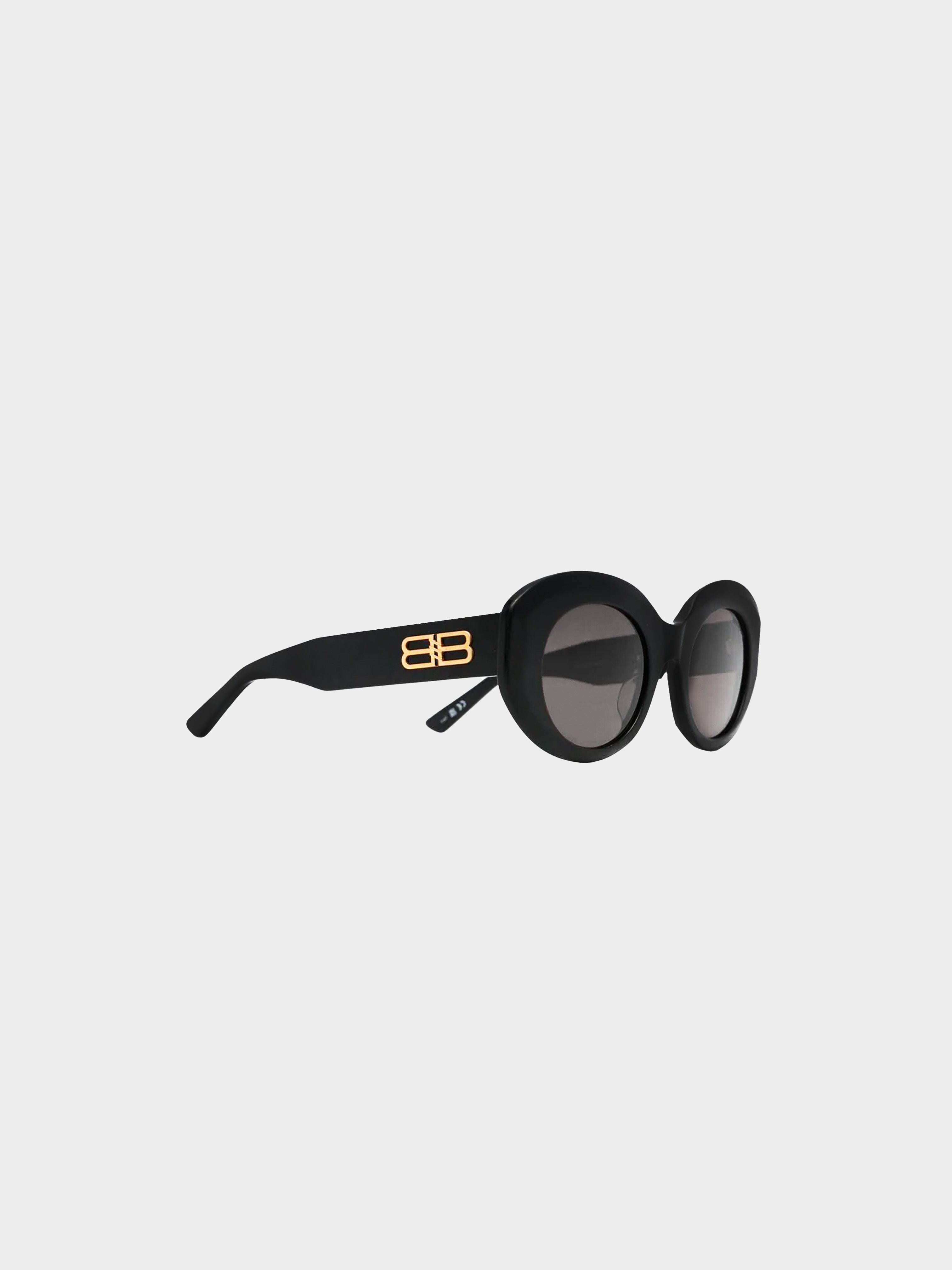 Balenciaga 2023 Black Rounded Sunglasses