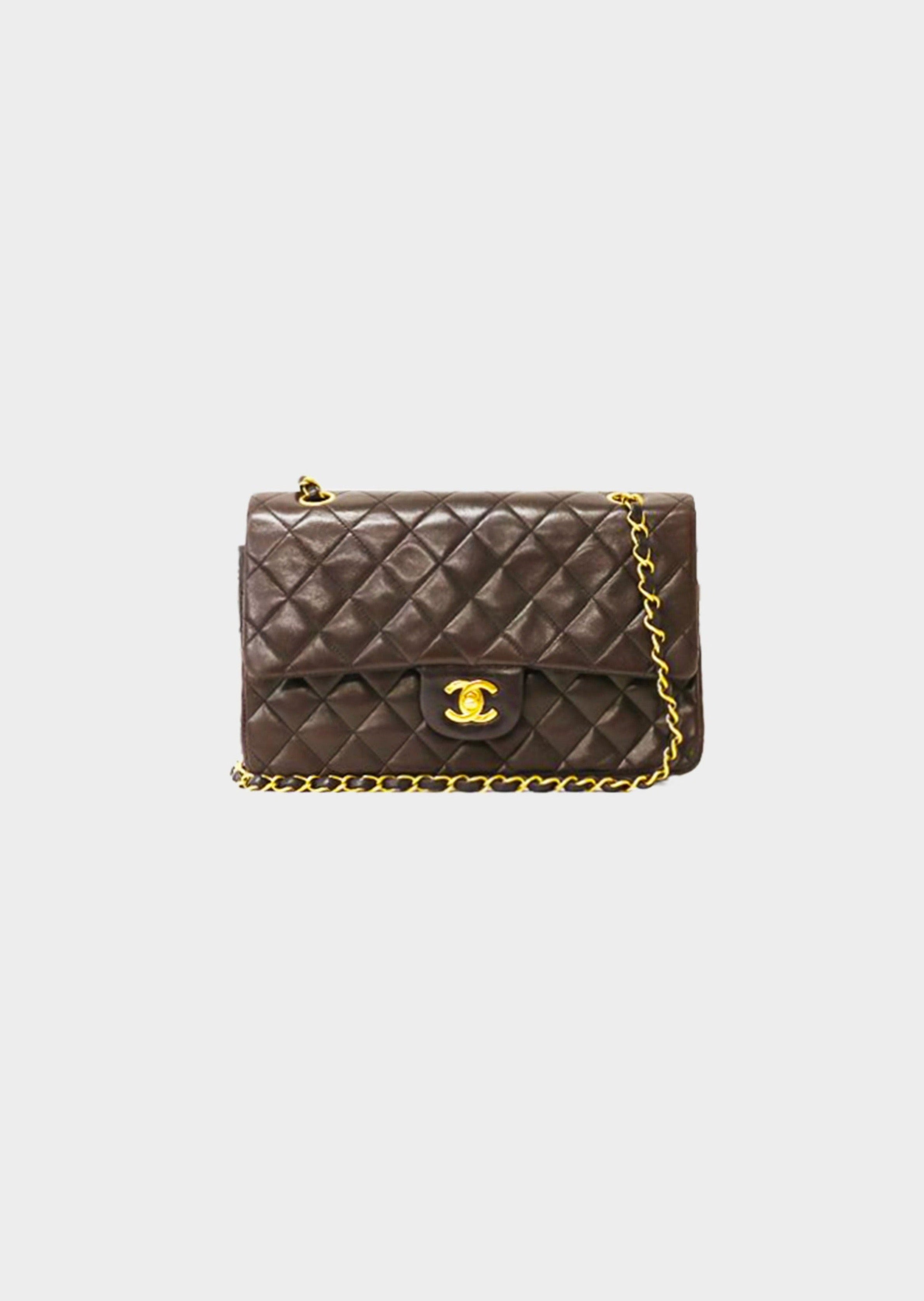 Chanel Black Medium Peforated Lambskin Single Flap Leather ref.946479 -  Joli Closet