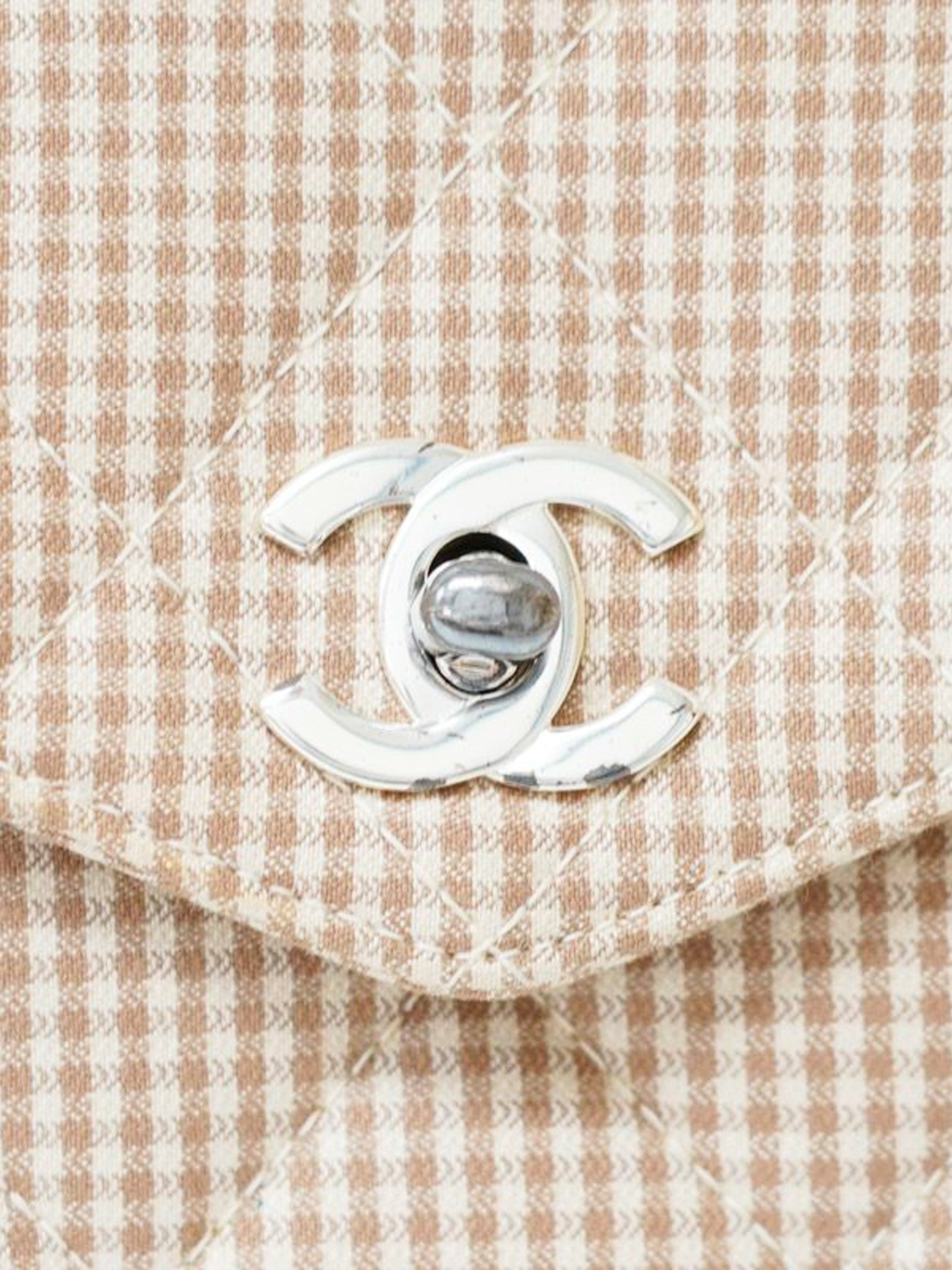 Chanel 1997 Gingham Cotton Handbag · INTO
